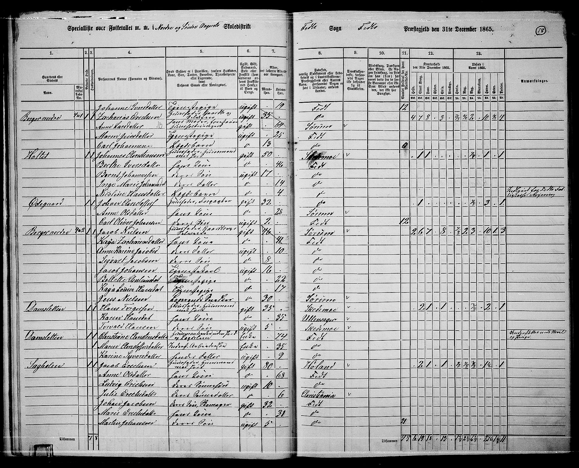 RA, 1865 census for Fet, 1865, p. 15