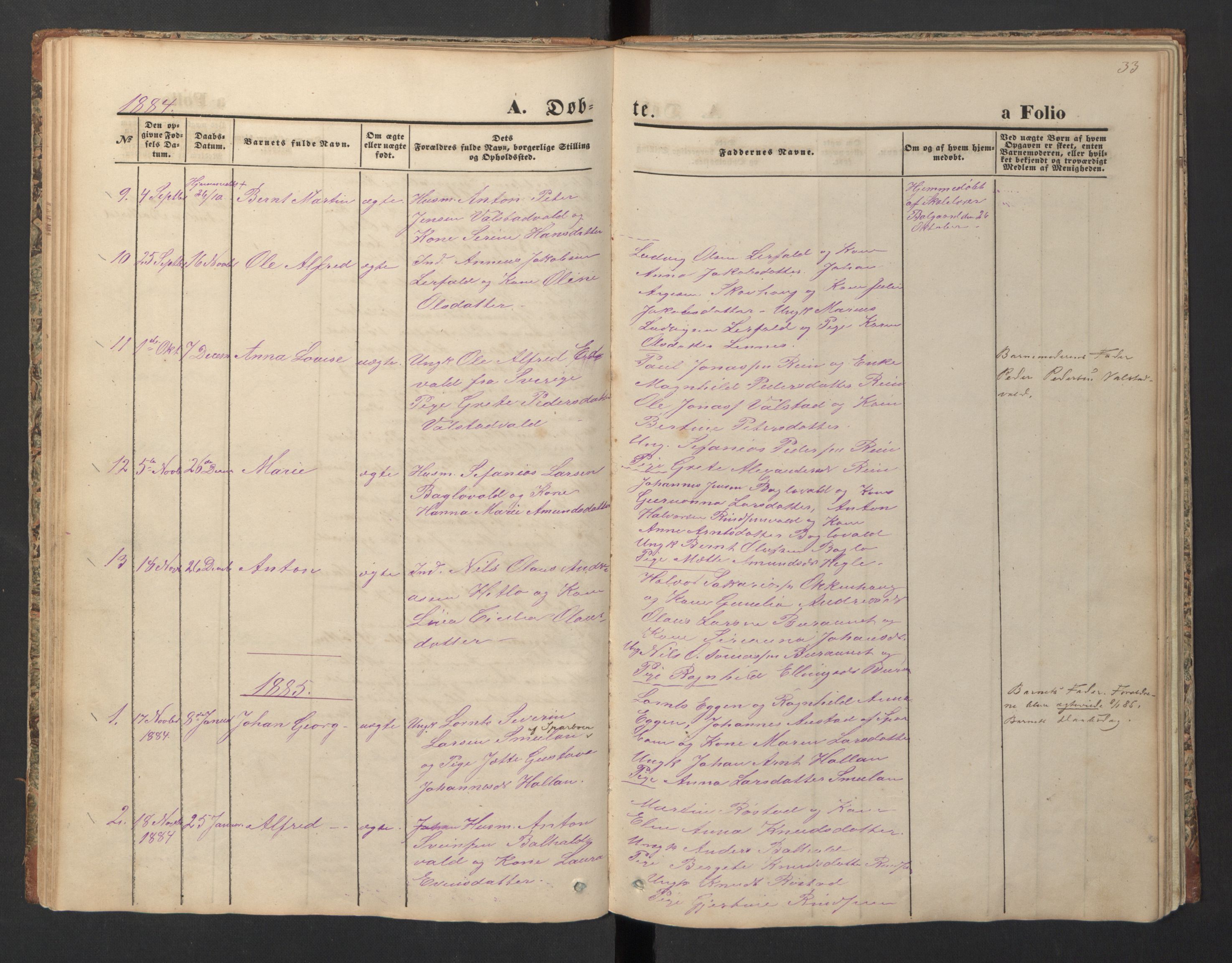 Ministerialprotokoller, klokkerbøker og fødselsregistre - Nord-Trøndelag, SAT/A-1458/726/L0271: Parish register (copy) no. 726C02, 1869-1897, p. 33
