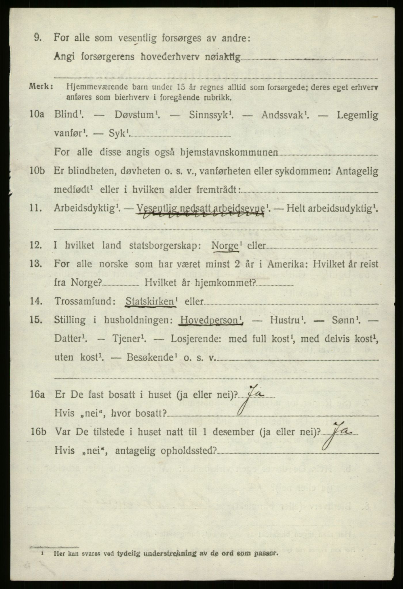 SAB, 1920 census for Gloppen, 1920, p. 4855