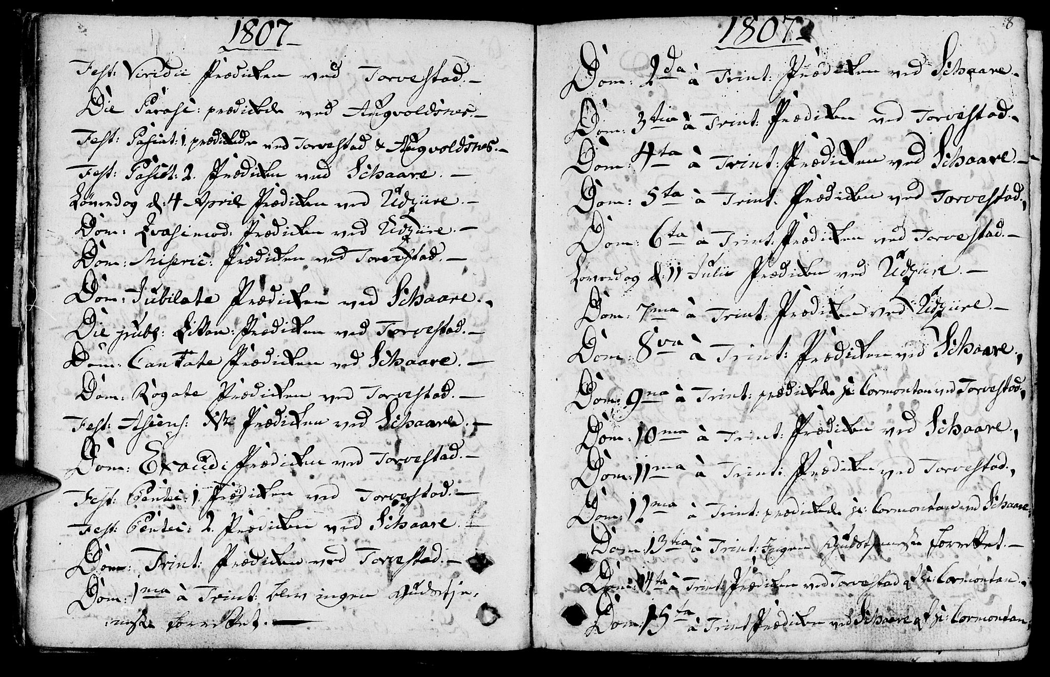Torvastad sokneprestkontor, SAST/A -101857/H/Ha/Haa/L0002: Parish register (official) no. A 2, 1801-1817, p. 8