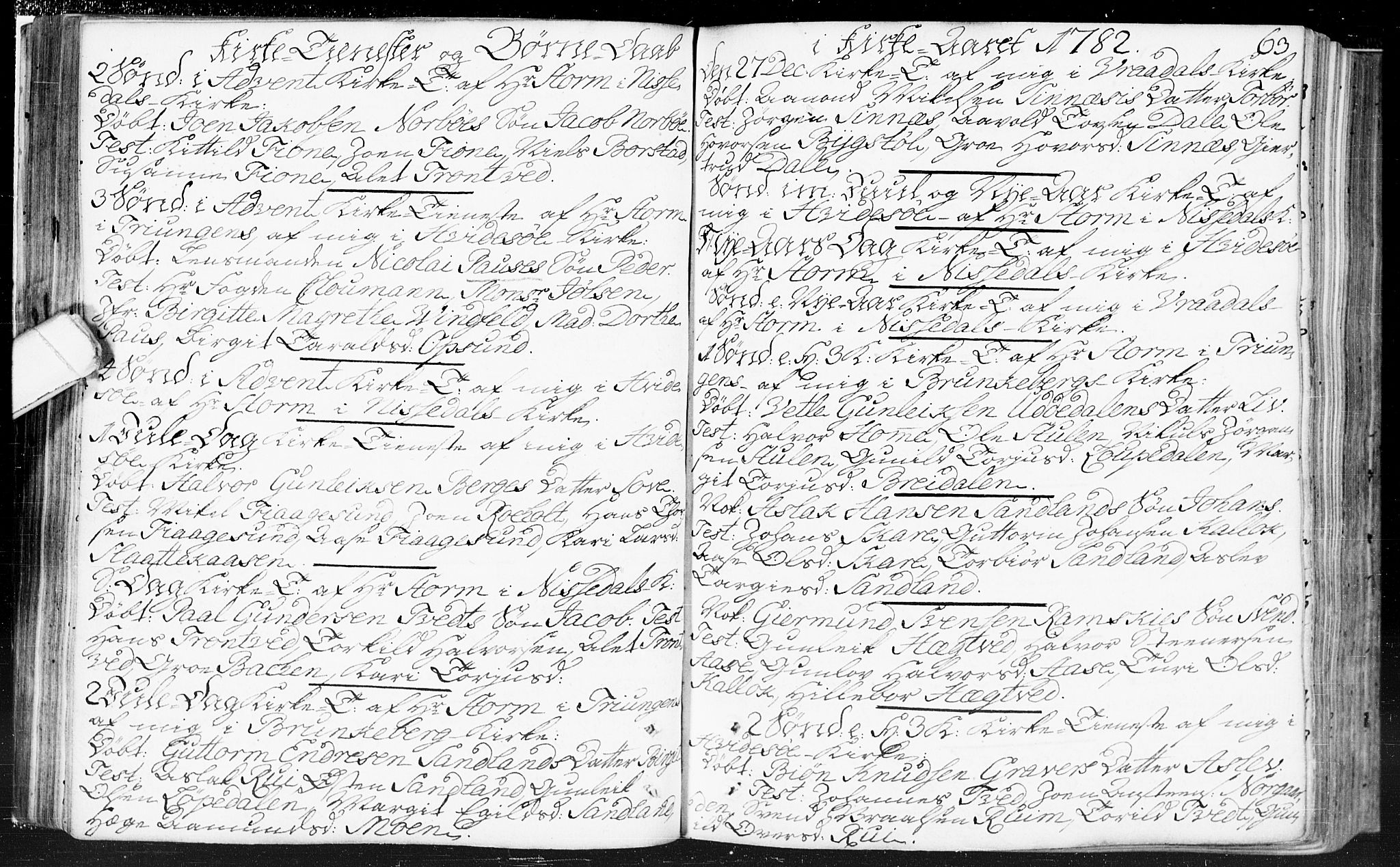 Kviteseid kirkebøker, SAKO/A-276/F/Fa/L0002: Parish register (official) no. I 2, 1773-1786, p. 63