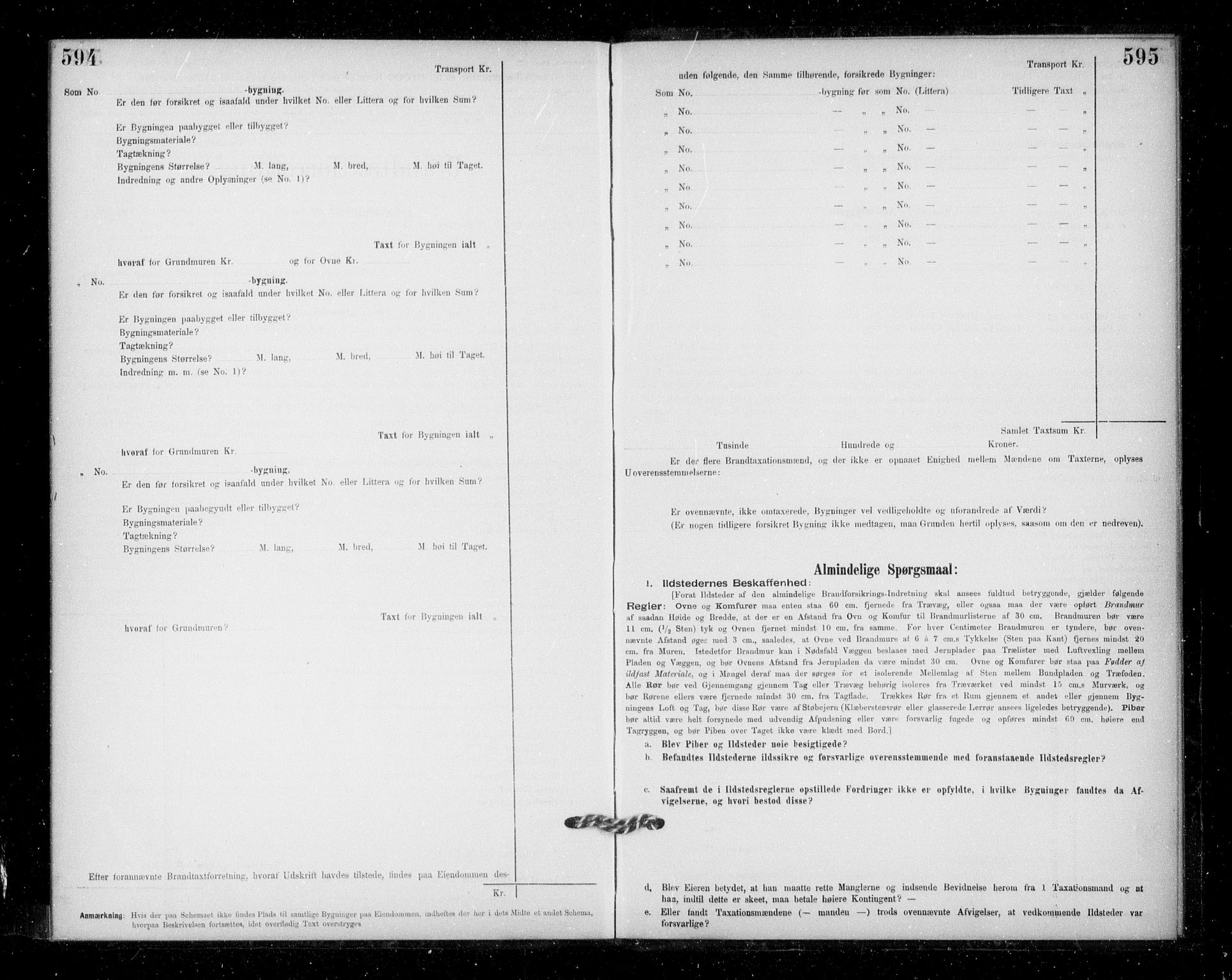 Lensmannen i Jondal, AV/SAB-A-33101/0012/L0005: Branntakstprotokoll, skjematakst, 1894-1951, p. 594-595