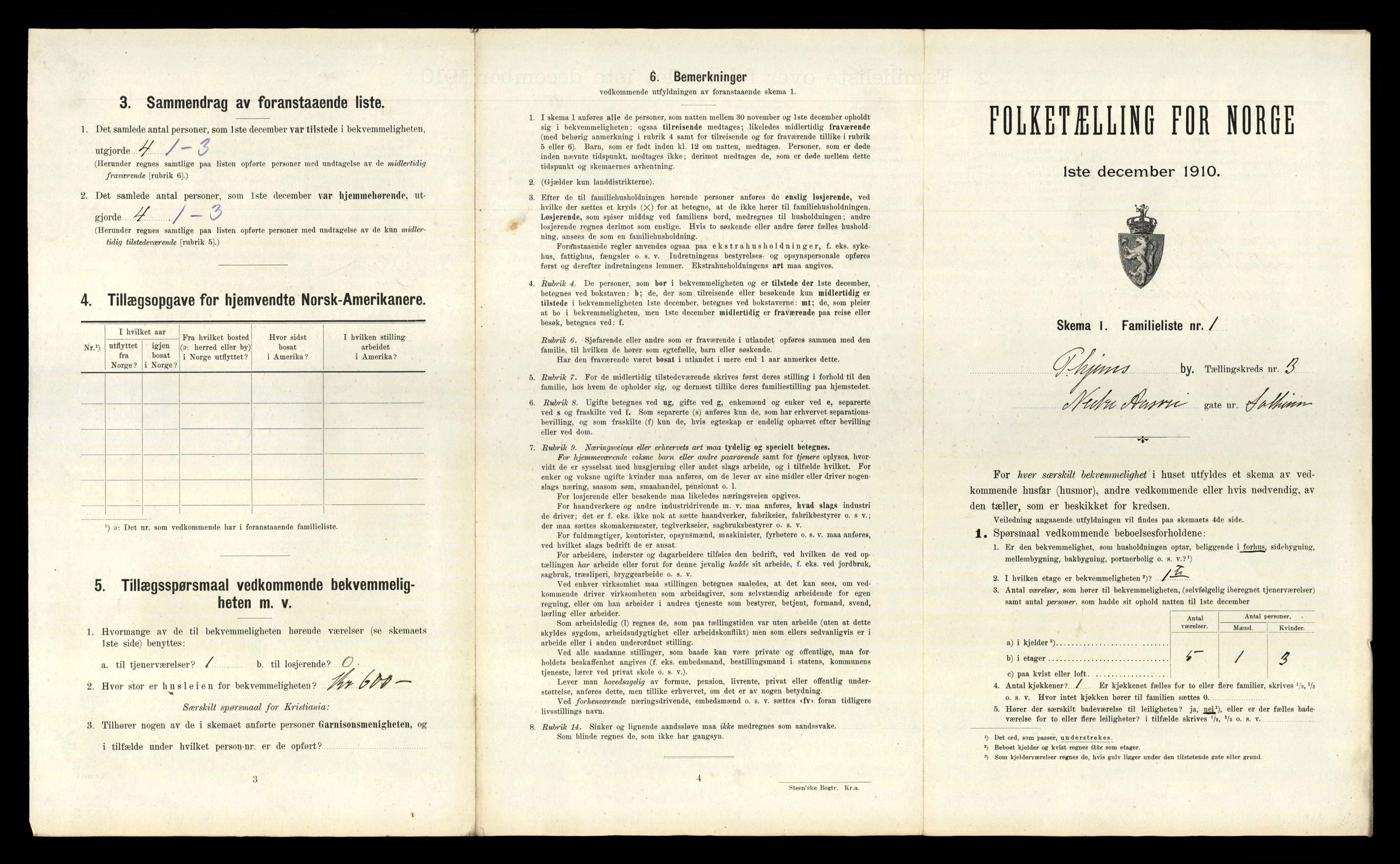 RA, 1910 census for Trondheim, 1910, p. 2039