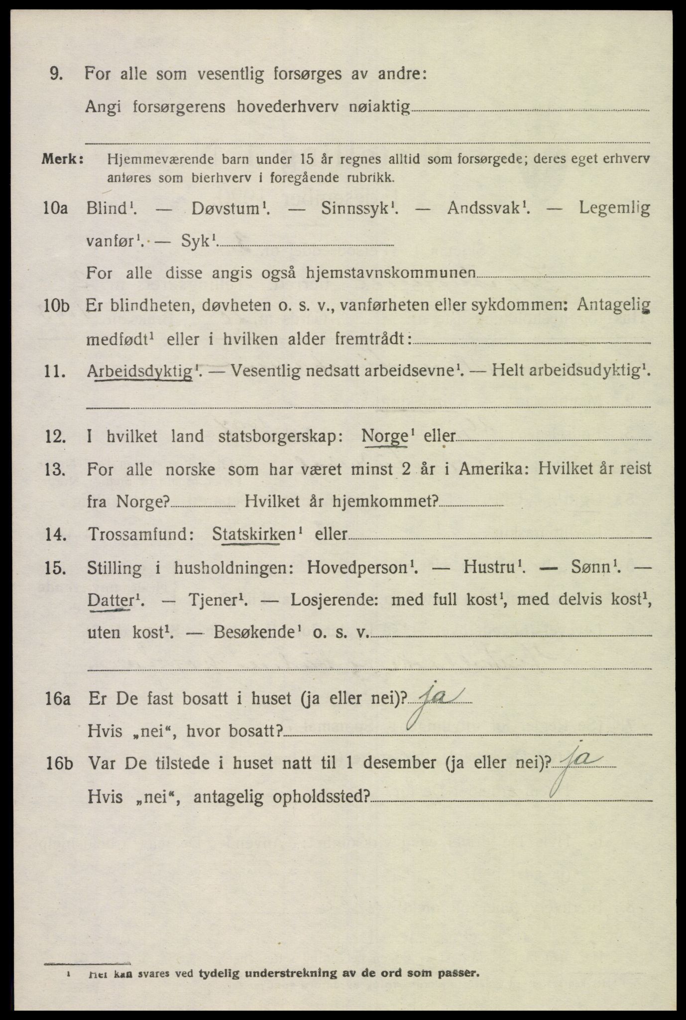 SAK, 1920 census for Sør-Audnedal, 1920, p. 1590