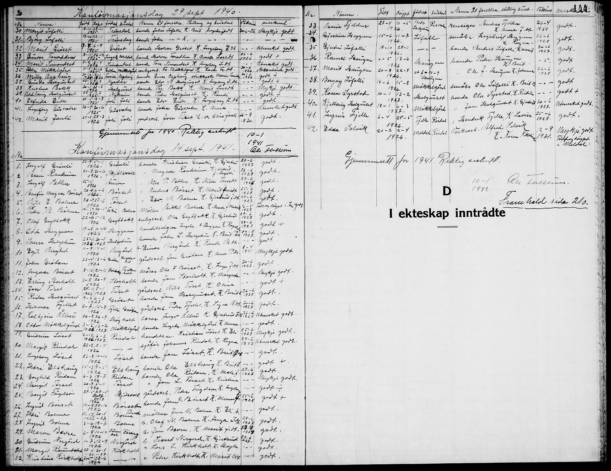 Ministerialprotokoller, klokkerbøker og fødselsregistre - Møre og Romsdal, AV/SAT-A-1454/598/L1080: Parish register (copy) no. 598C05, 1927-1944, p. 144
