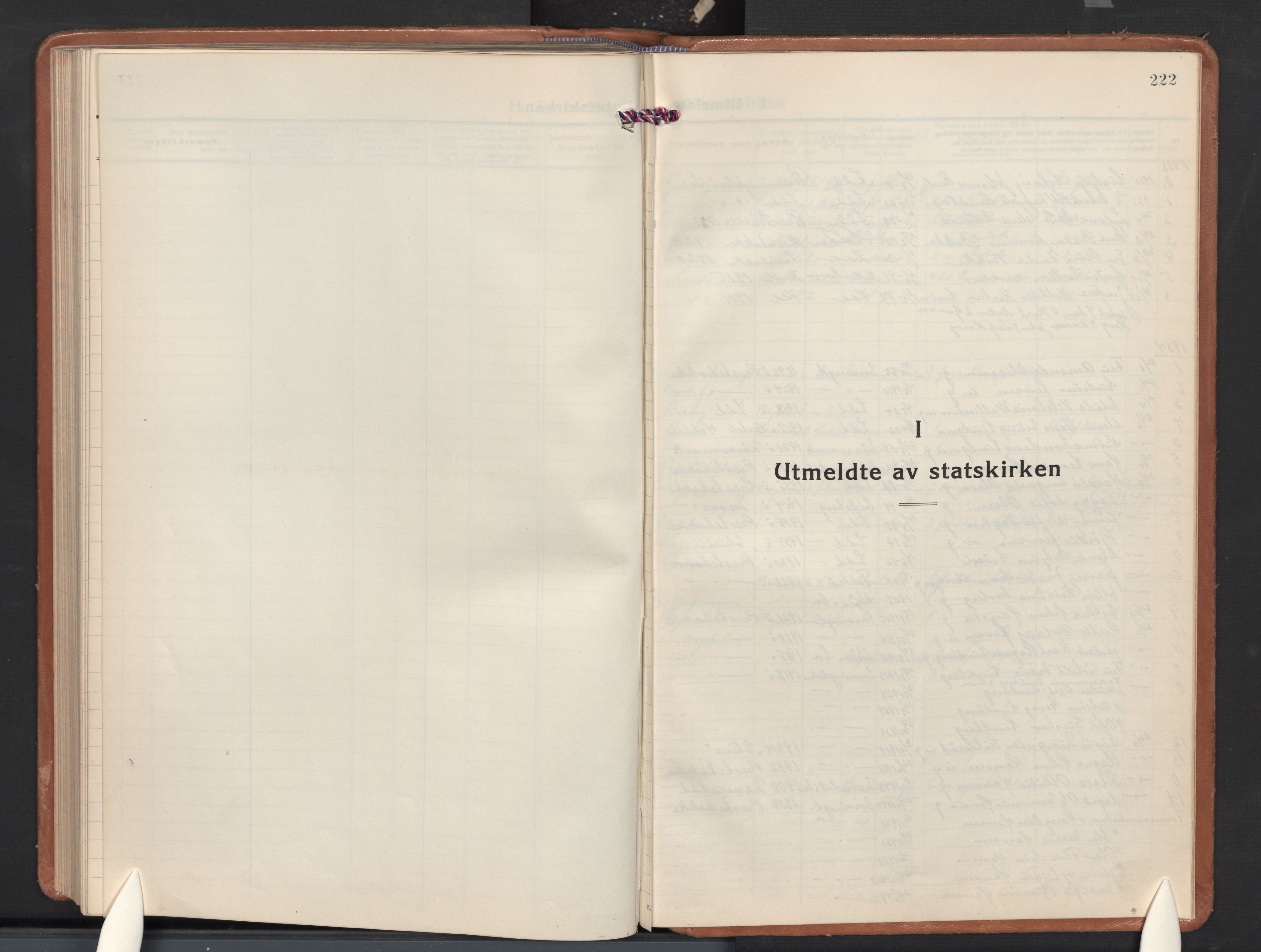 Idd prestekontor Kirkebøker, SAO/A-10911/G/Gc/L0003: Parish register (copy) no. III 3, 1933-1971, p. 222