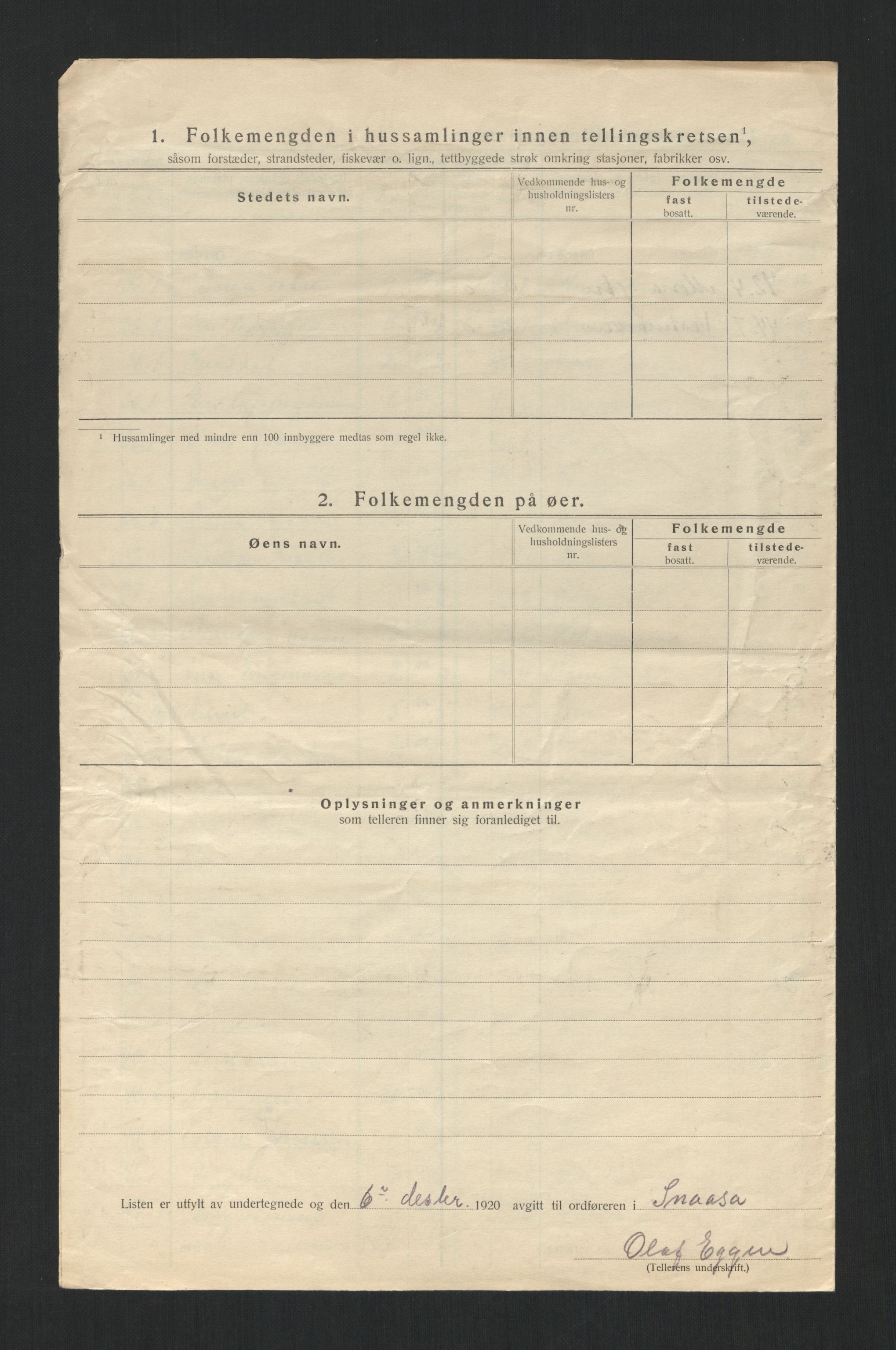 SAT, 1920 census for Snåsa, 1920, p. 38