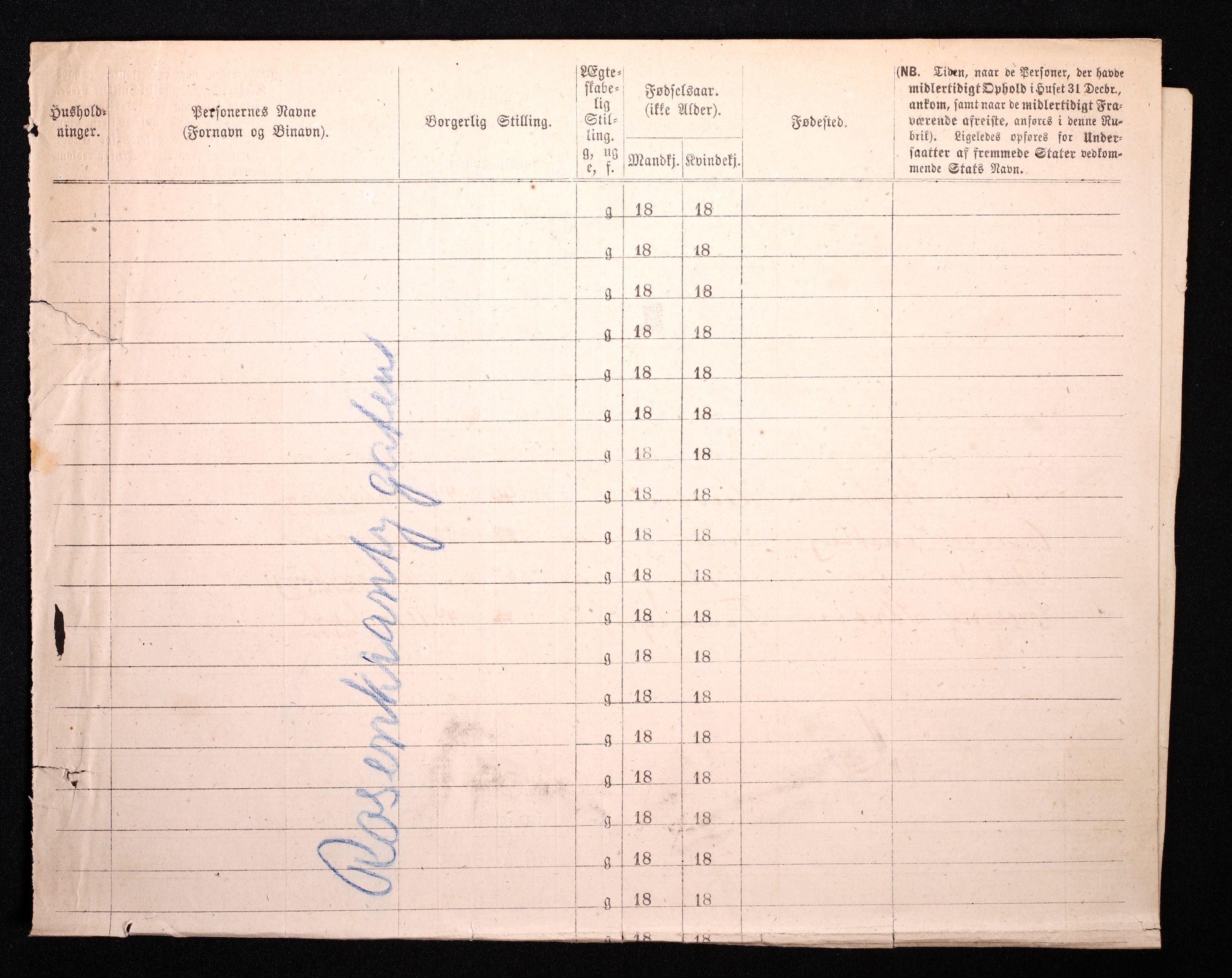 RA, 1870 census for 0301 Kristiania, 1870, p. 2876