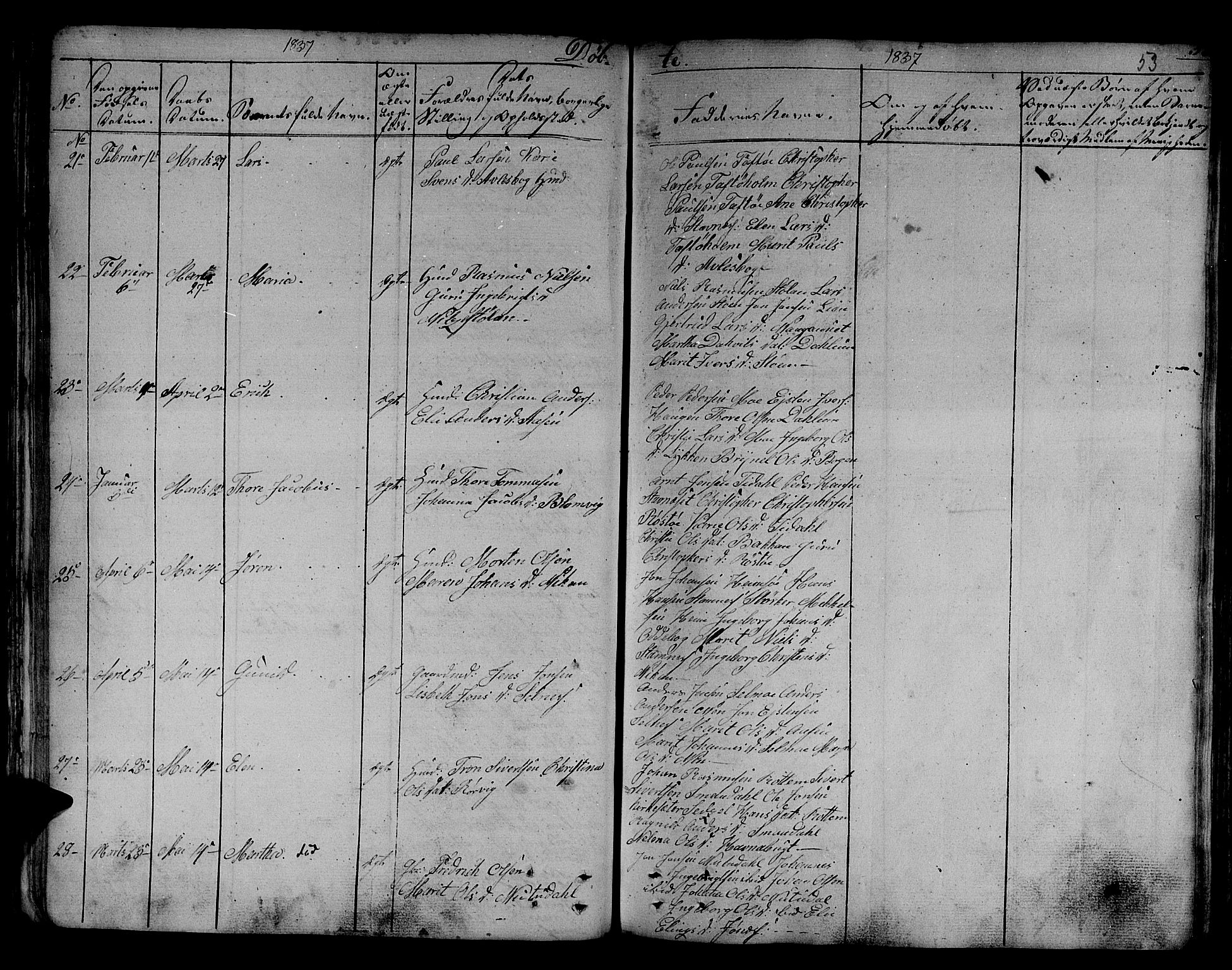 Ministerialprotokoller, klokkerbøker og fødselsregistre - Sør-Trøndelag, AV/SAT-A-1456/630/L0492: Parish register (official) no. 630A05, 1830-1840, p. 53