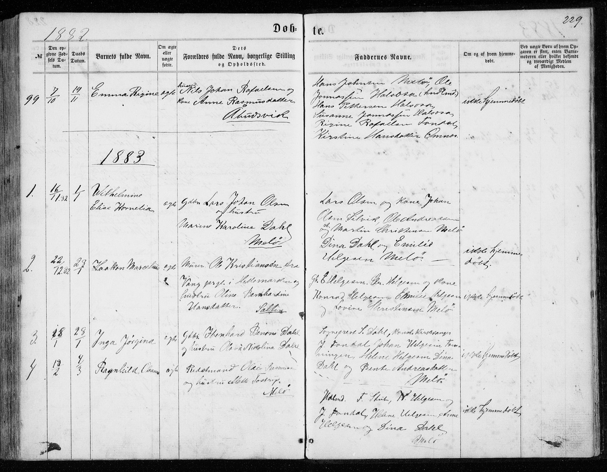 Ministerialprotokoller, klokkerbøker og fødselsregistre - Nordland, SAT/A-1459/843/L0634: Parish register (copy) no. 843C03, 1860-1884, p. 229