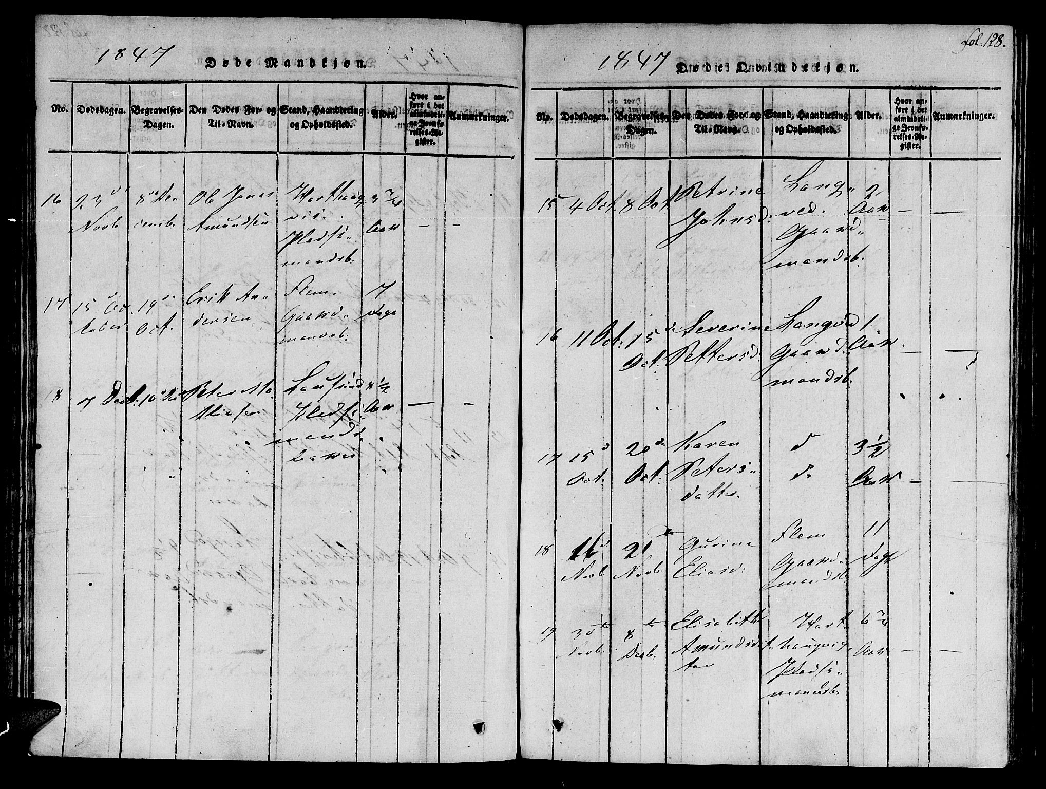 Ministerialprotokoller, klokkerbøker og fødselsregistre - Møre og Romsdal, AV/SAT-A-1454/536/L0495: Parish register (official) no. 536A04, 1818-1847, p. 128