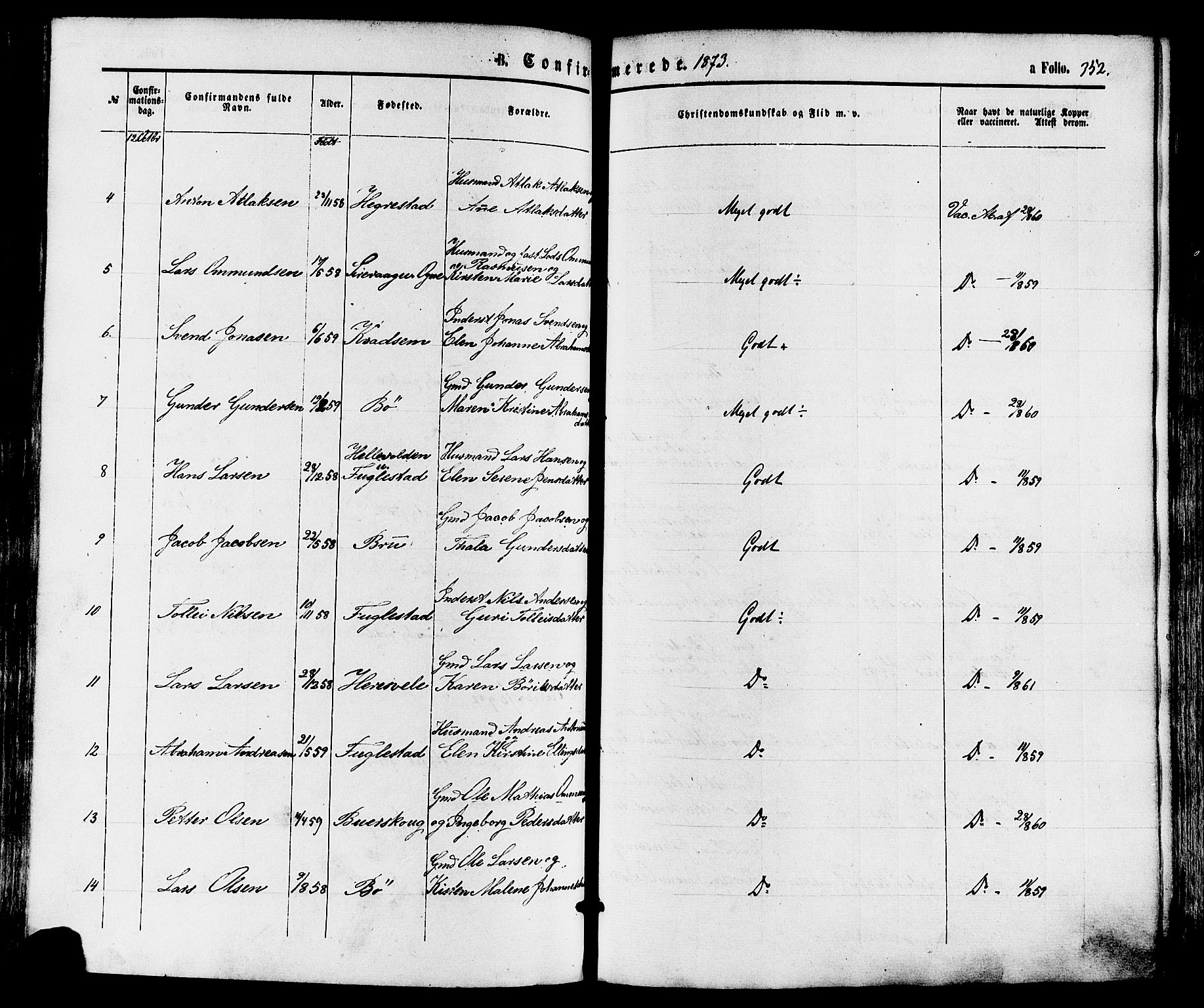 Eigersund sokneprestkontor, AV/SAST-A-101807/S08/L0014: Parish register (official) no. A 13, 1866-1878, p. 352