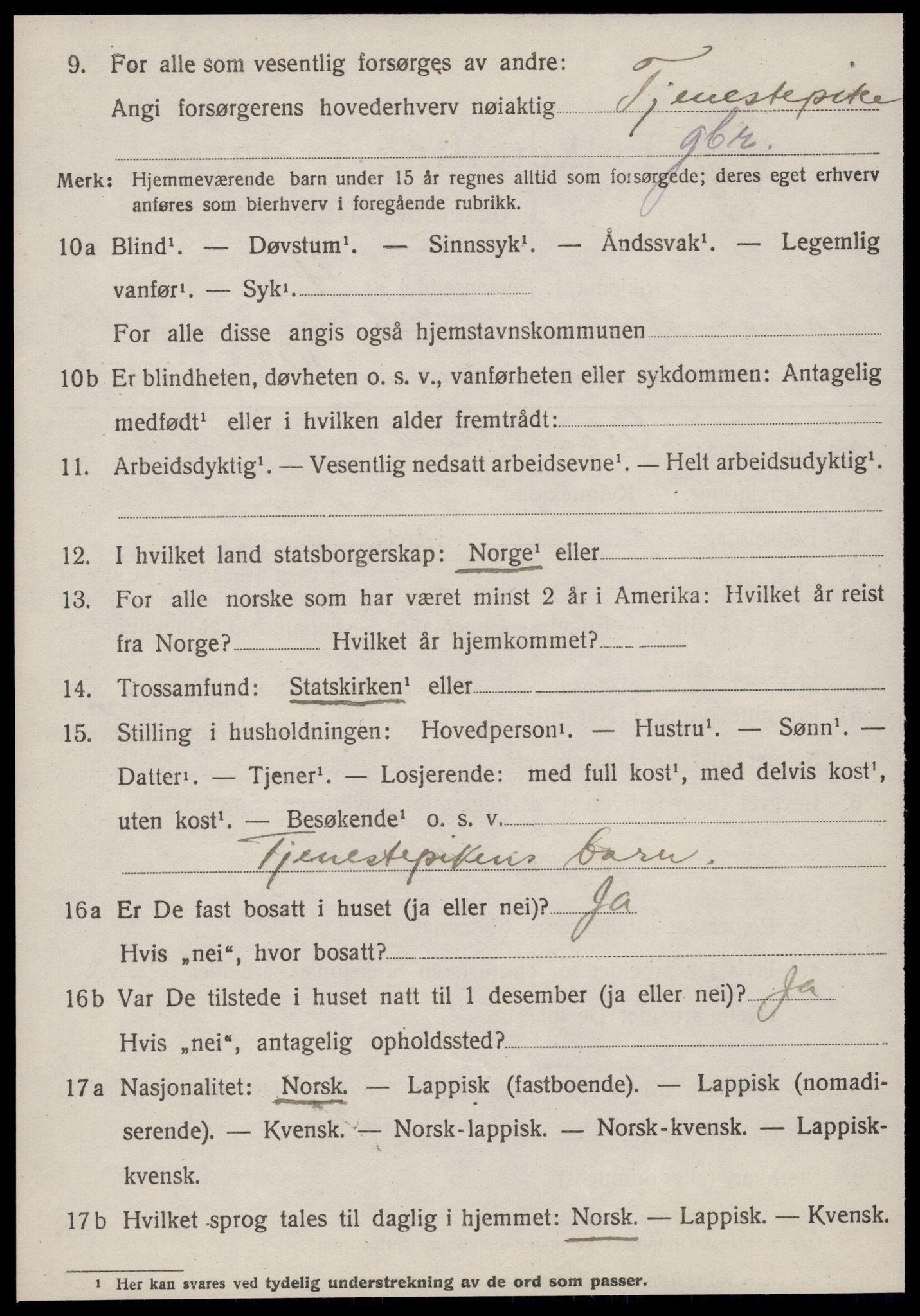 SAT, 1920 census for Oppdal, 1920, p. 10350