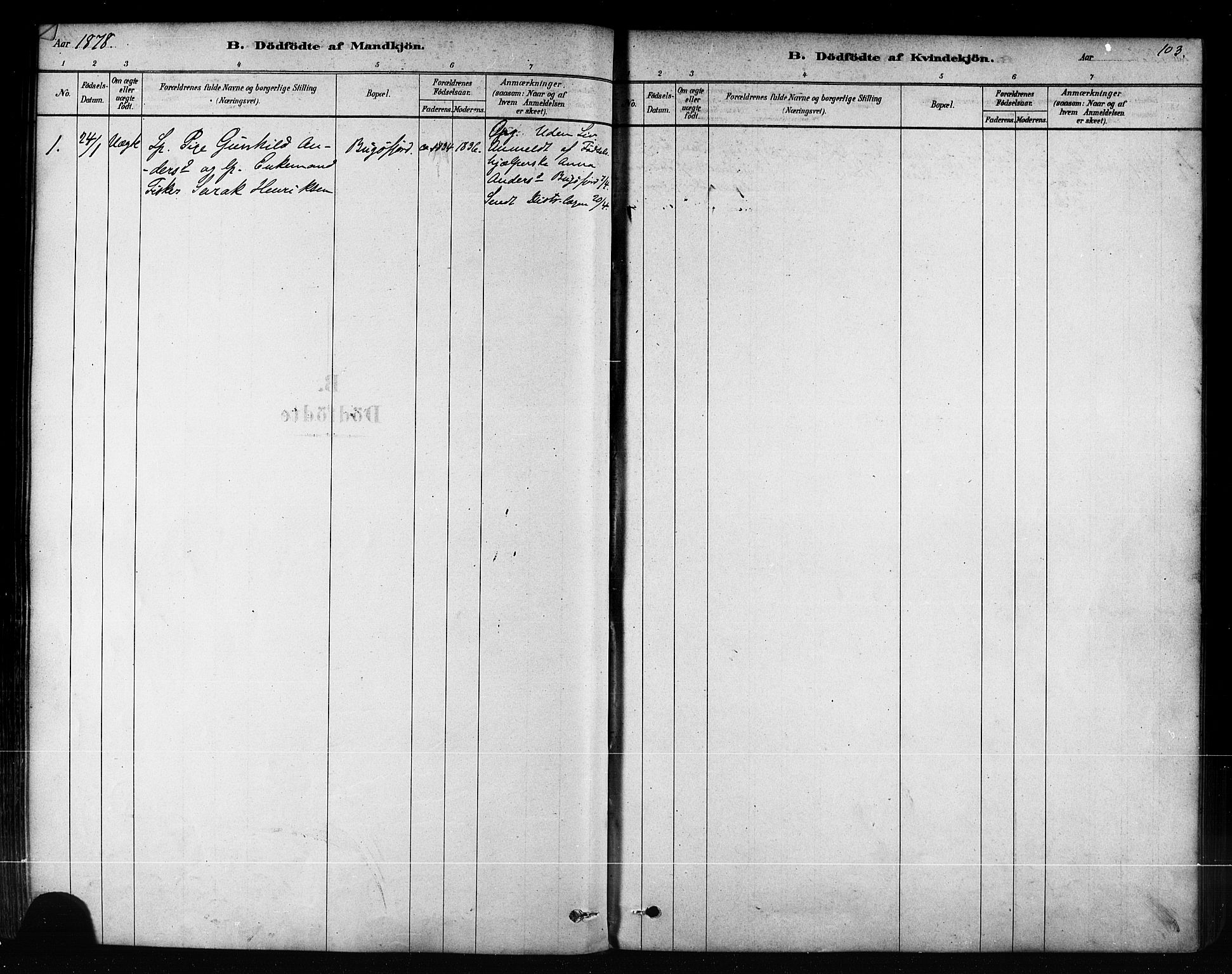 Sør-Varanger sokneprestkontor, AV/SATØ-S-1331/H/Ha/L0003kirke: Parish register (official) no. 3, 1878-1891, p. 103