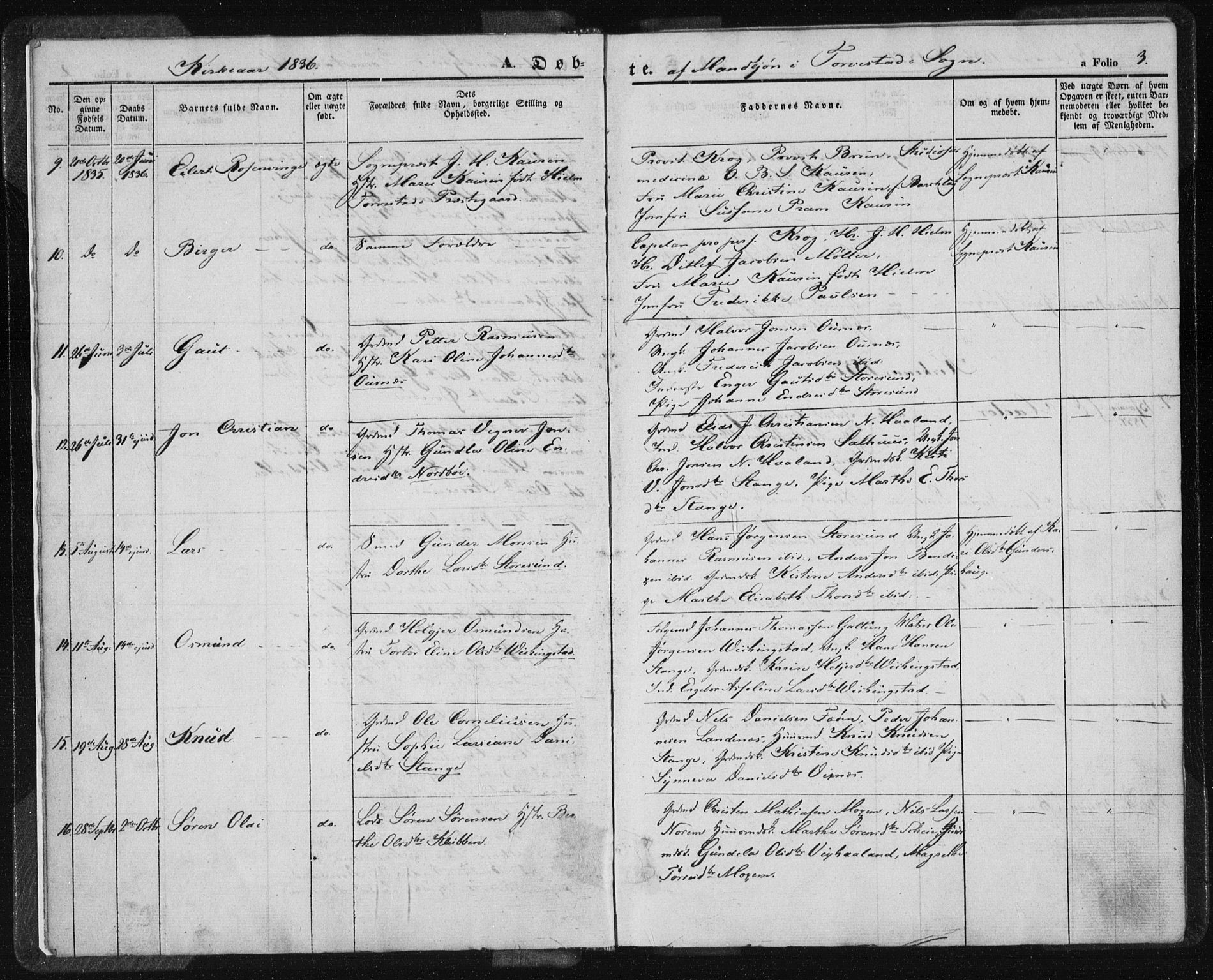 Torvastad sokneprestkontor, AV/SAST-A -101857/H/Ha/Haa/L0005: Parish register (official) no. A 5, 1836-1847, p. 3