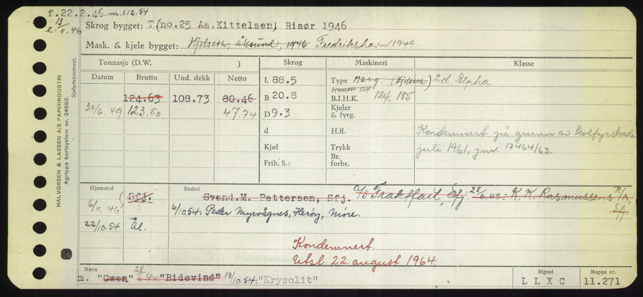 Sjøfartsdirektoratet med forløpere, Skipsmålingen, AV/RA-S-1627/H/Hd/L0021: Fartøy, Kor-Kår, p. 241
