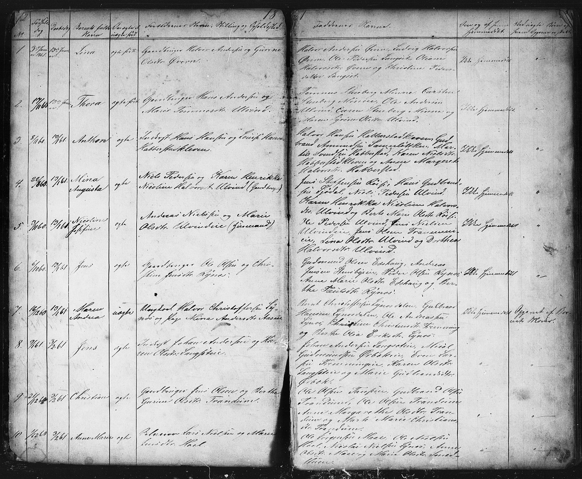 Eidsvoll prestekontor Kirkebøker, SAO/A-10888/G/Gb/L0001: Parish register (copy) no. II 1, 1861-1877, p. 2-3