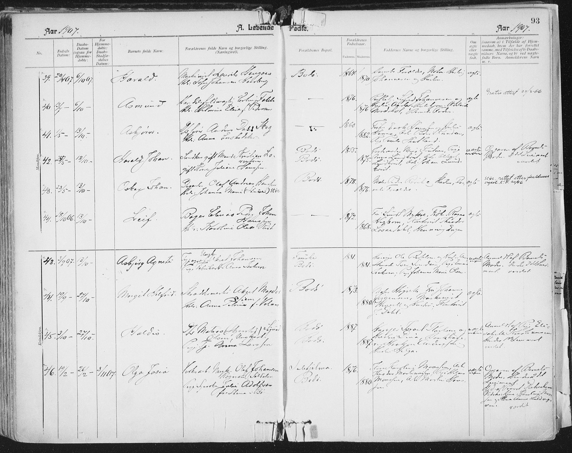 Ministerialprotokoller, klokkerbøker og fødselsregistre - Nordland, AV/SAT-A-1459/801/L0011: Parish register (official) no. 801A11, 1900-1916, p. 93