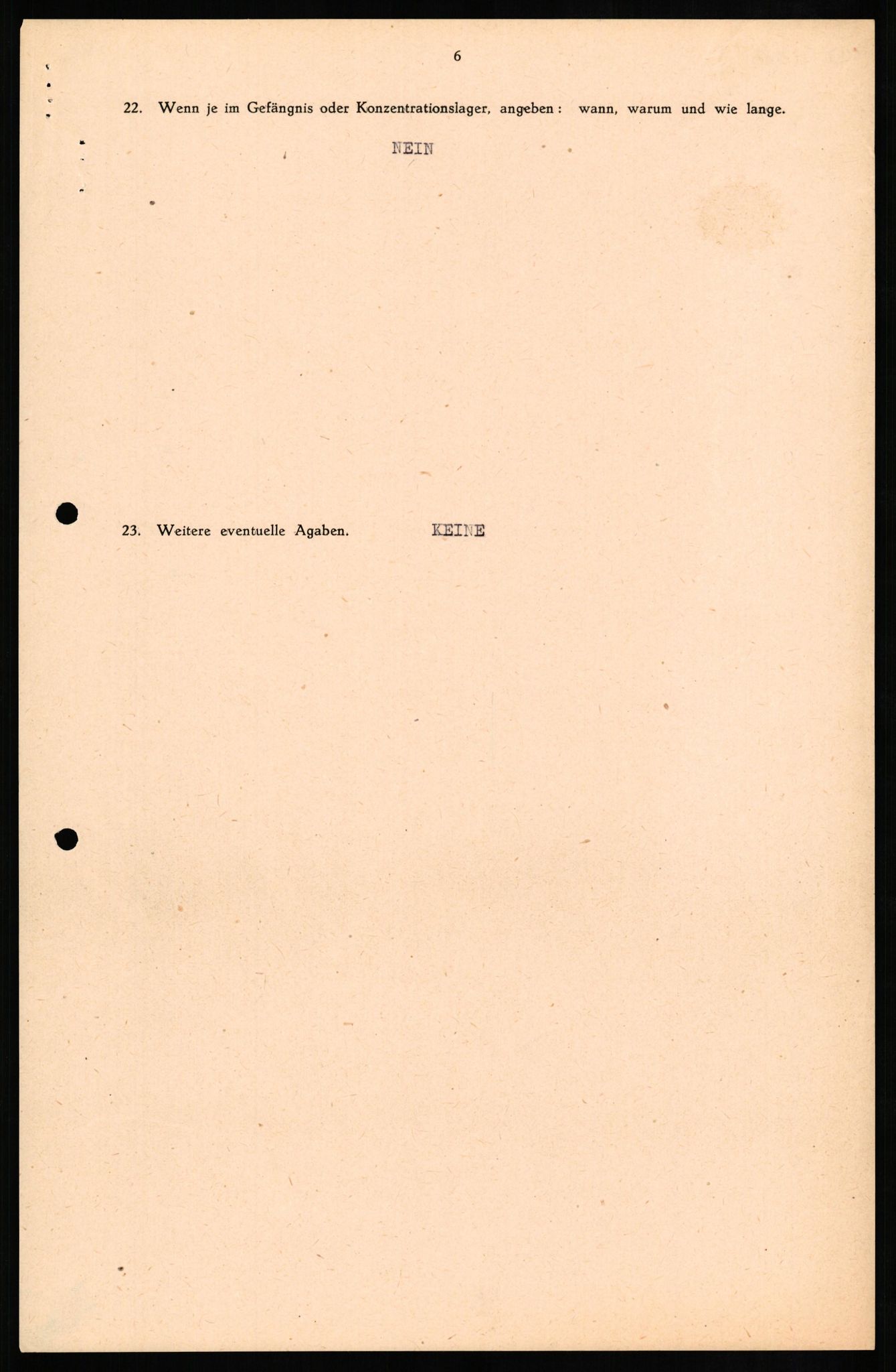 Forsvaret, Forsvarets overkommando II, RA/RAFA-3915/D/Db/L0014: CI Questionaires. Tyske okkupasjonsstyrker i Norge. Tyskere., 1945-1946, p. 477