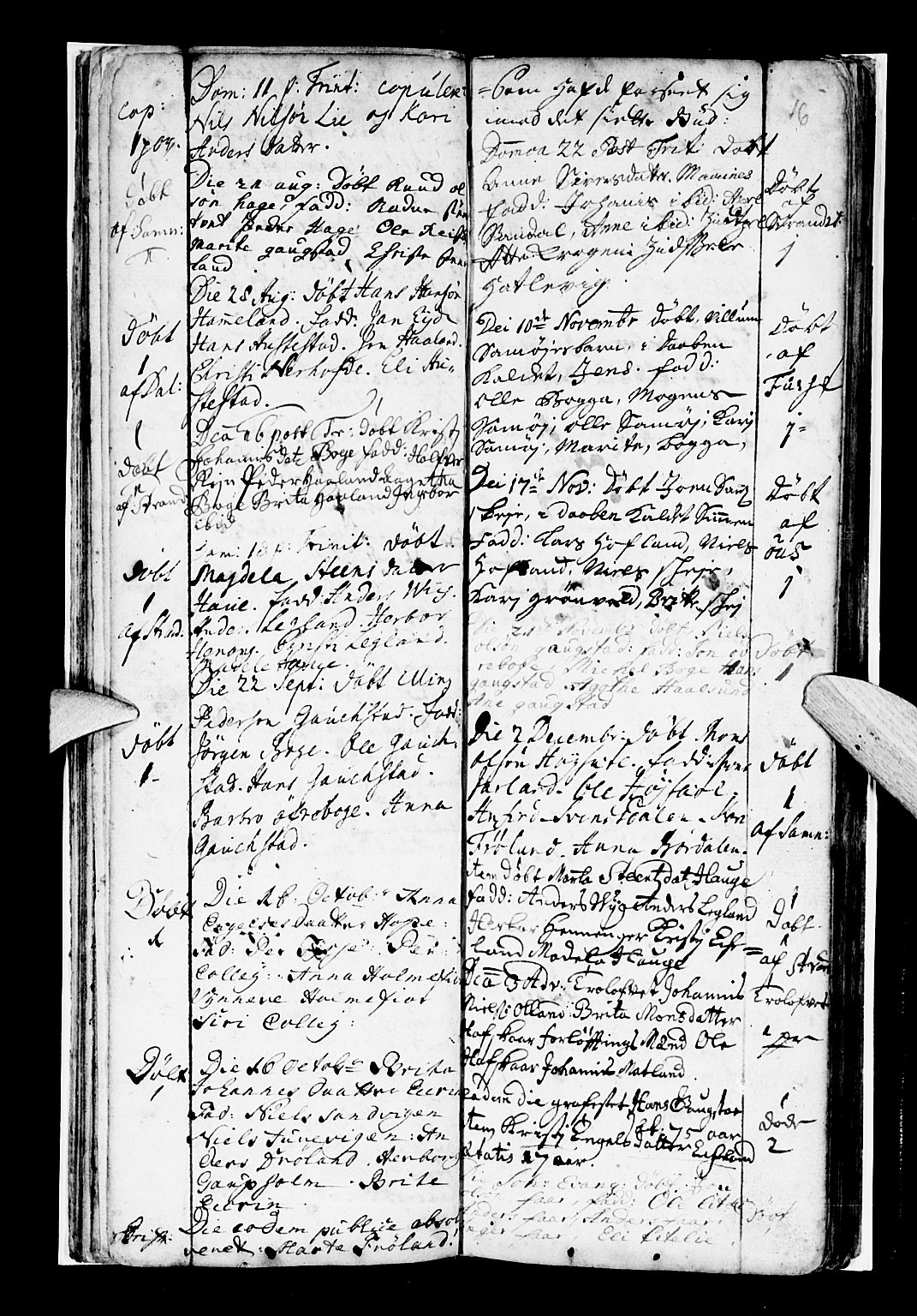 Os sokneprestembete, AV/SAB-A-99929: Parish register (official) no. A 7, 1723-1760, p. 16