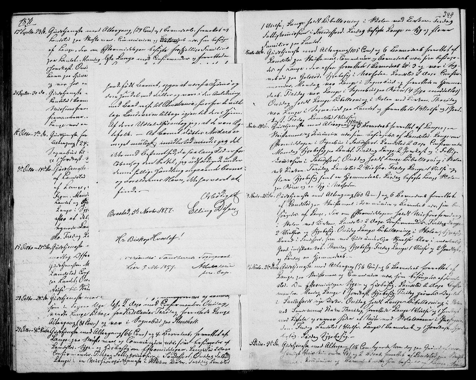 Sandar kirkebøker, AV/SAKO-A-243/F/Fa/L0009: Parish register (official) no. 9, 1862-1871, p. 344