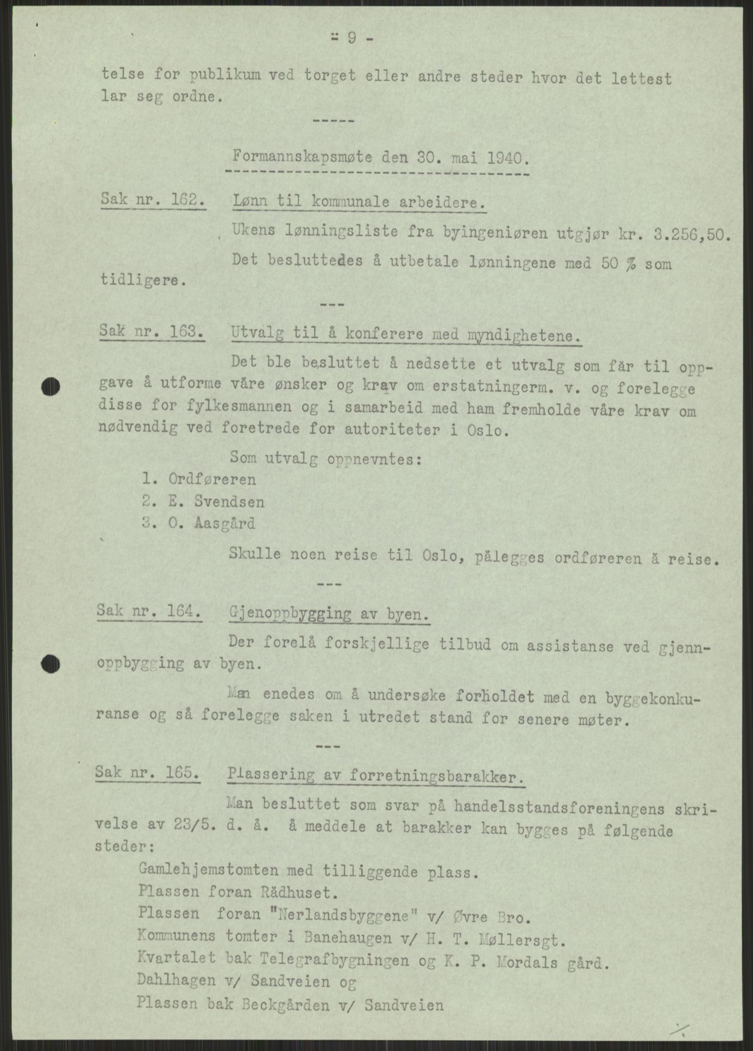 Forsvaret, Forsvarets krigshistoriske avdeling, AV/RA-RAFA-2017/Y/Ya/L0015: II-C-11-31 - Fylkesmenn.  Rapporter om krigsbegivenhetene 1940., 1940, p. 725