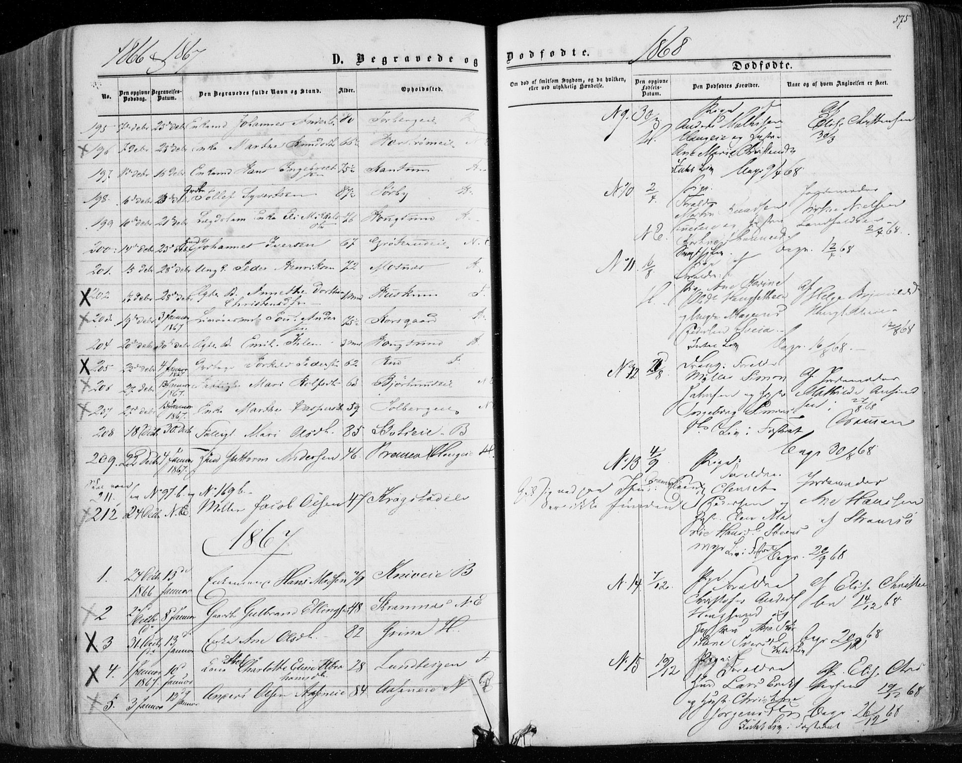 Eiker kirkebøker, SAKO/A-4/F/Fa/L0016: Parish register (official) no. I 16, 1860-1868, p. 575