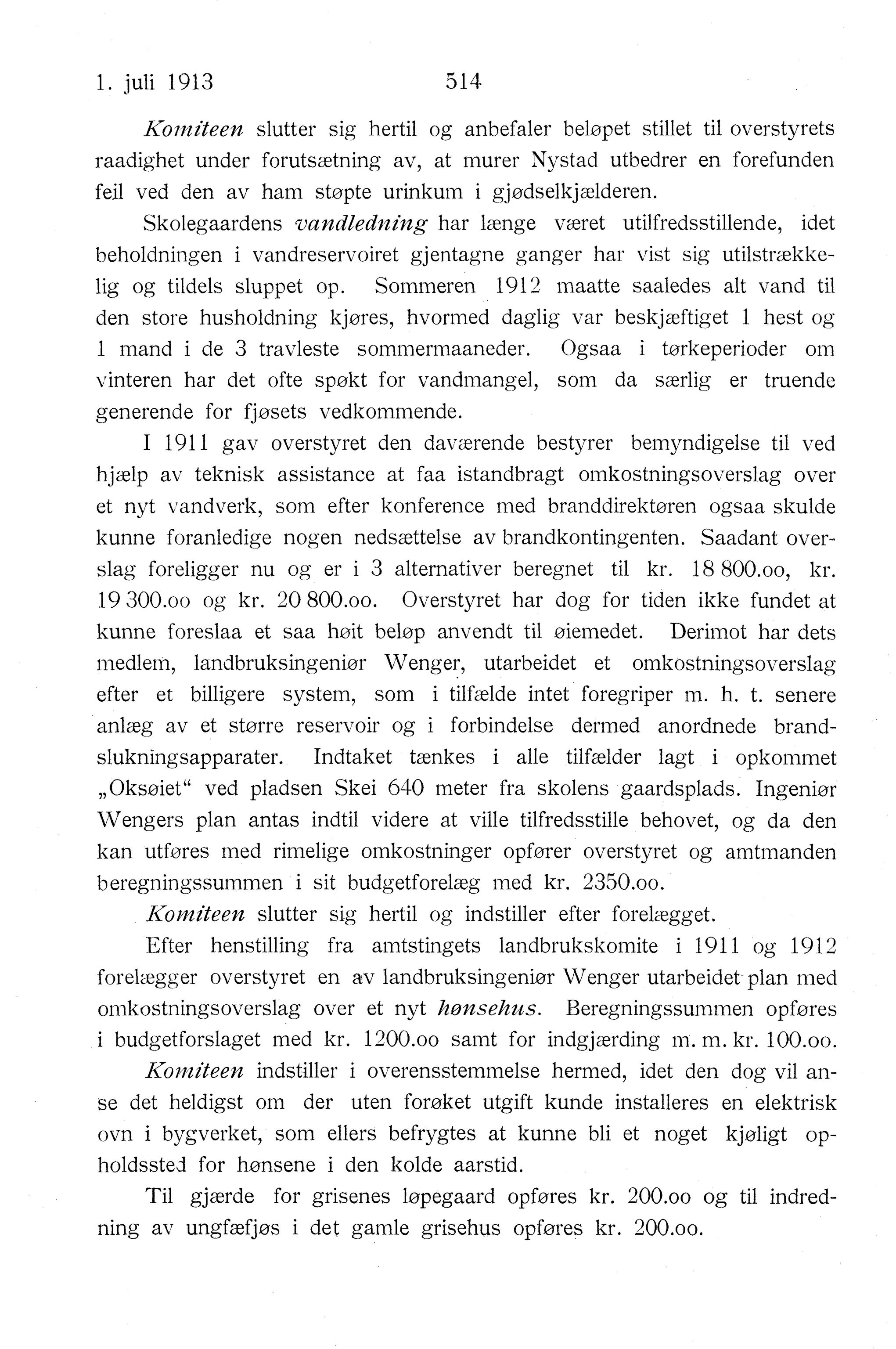 Nordland Fylkeskommune. Fylkestinget, AIN/NFK-17/176/A/Ac/L0036: Fylkestingsforhandlinger 1913, 1913