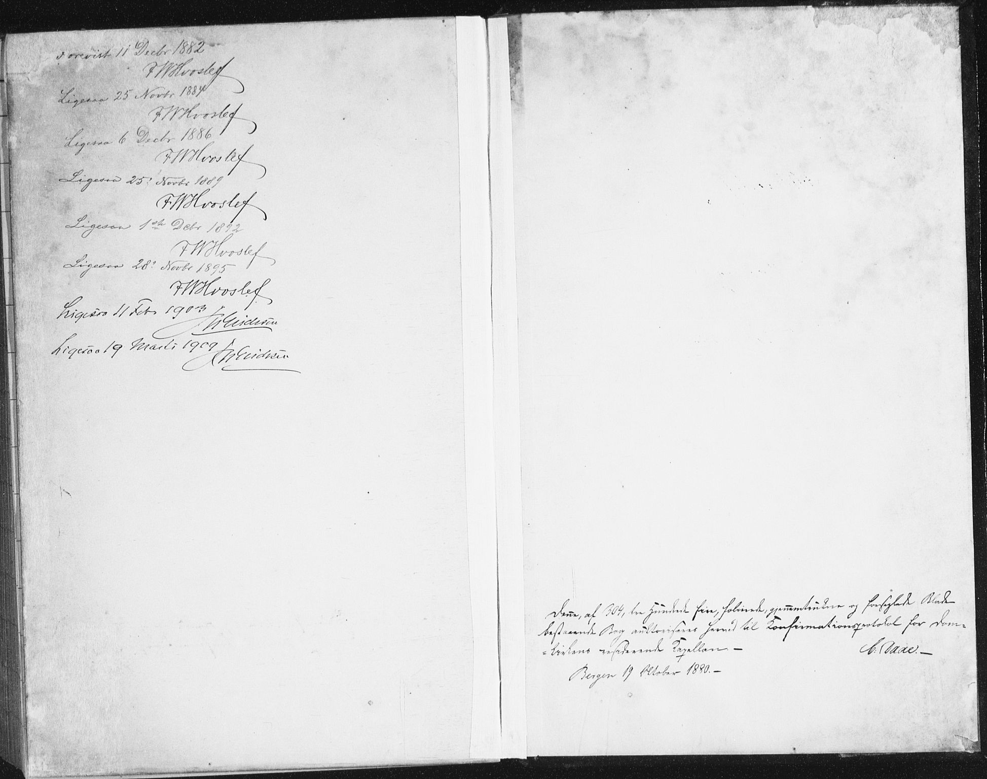 Domkirken sokneprestembete, SAB/A-74801/H/Haa/L0066: Curate's parish register no. A 4, 1880-1912