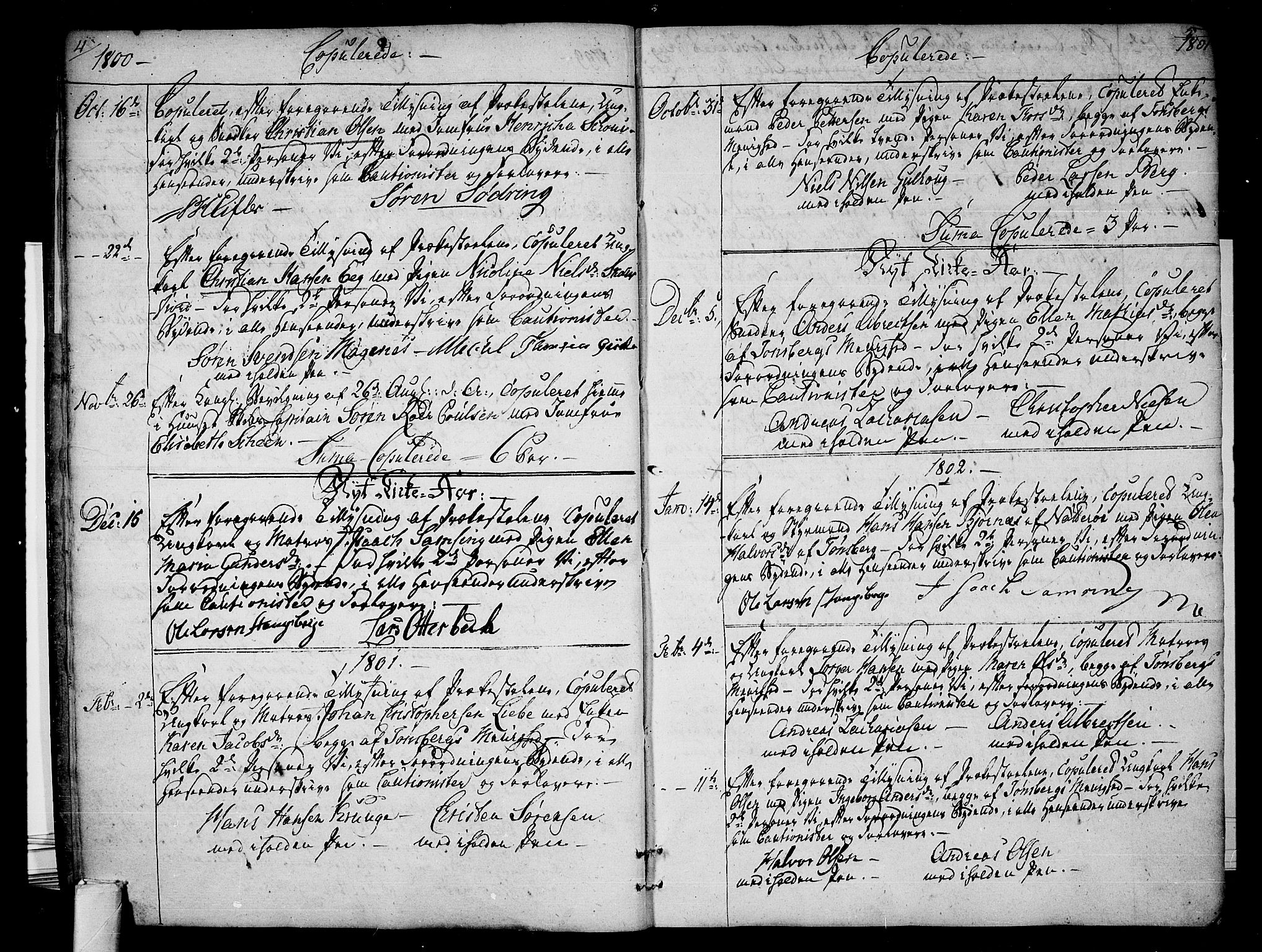 Tønsberg kirkebøker, SAKO/A-330/F/Fb/L0002: Parish register (official) no. II 2, 1797-1809, p. 4-5