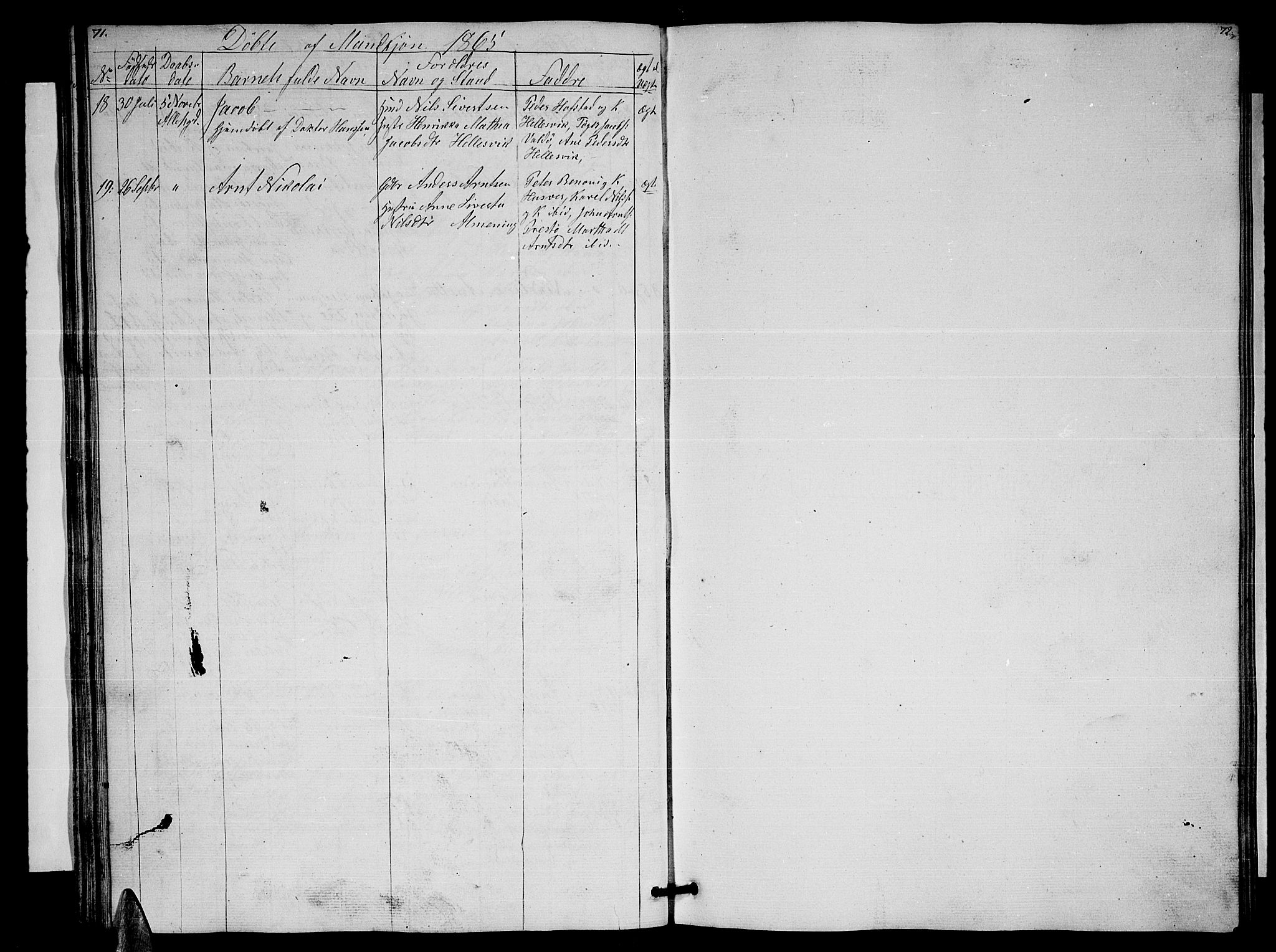 Ministerialprotokoller, klokkerbøker og fødselsregistre - Nordland, AV/SAT-A-1459/830/L0460: Parish register (copy) no. 830C02, 1843-1865, p. 71-72