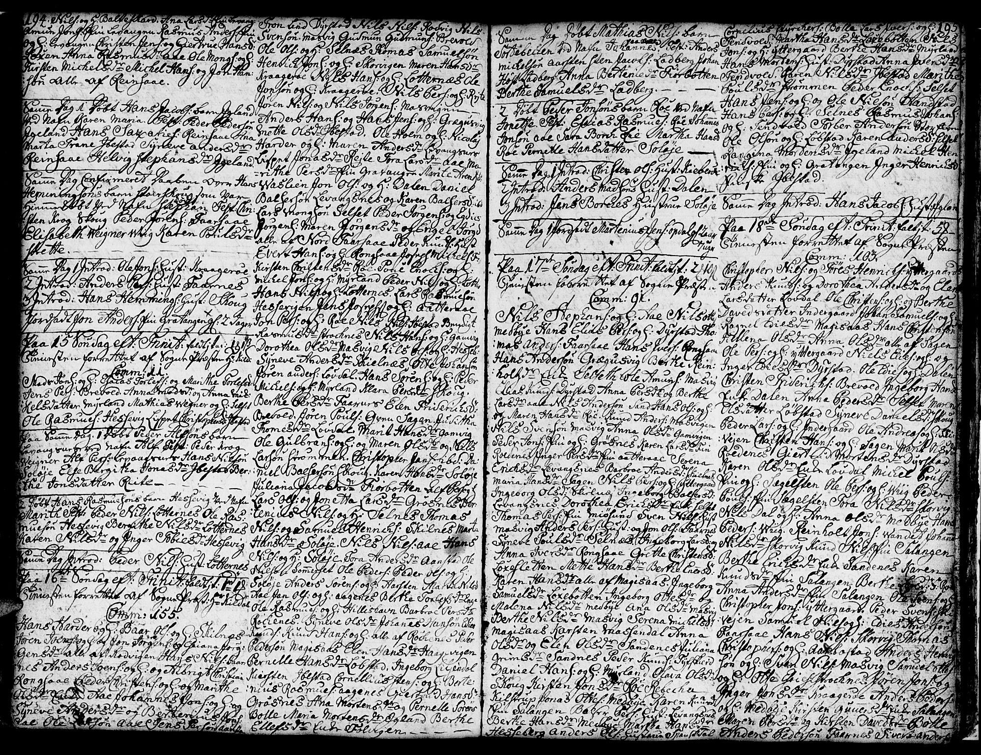 Ibestad sokneprestembete, SATØ/S-0077/H/Ha/Hab/L0001klokker: Parish register (copy) no. 1, 1776-1808, p. 194-195