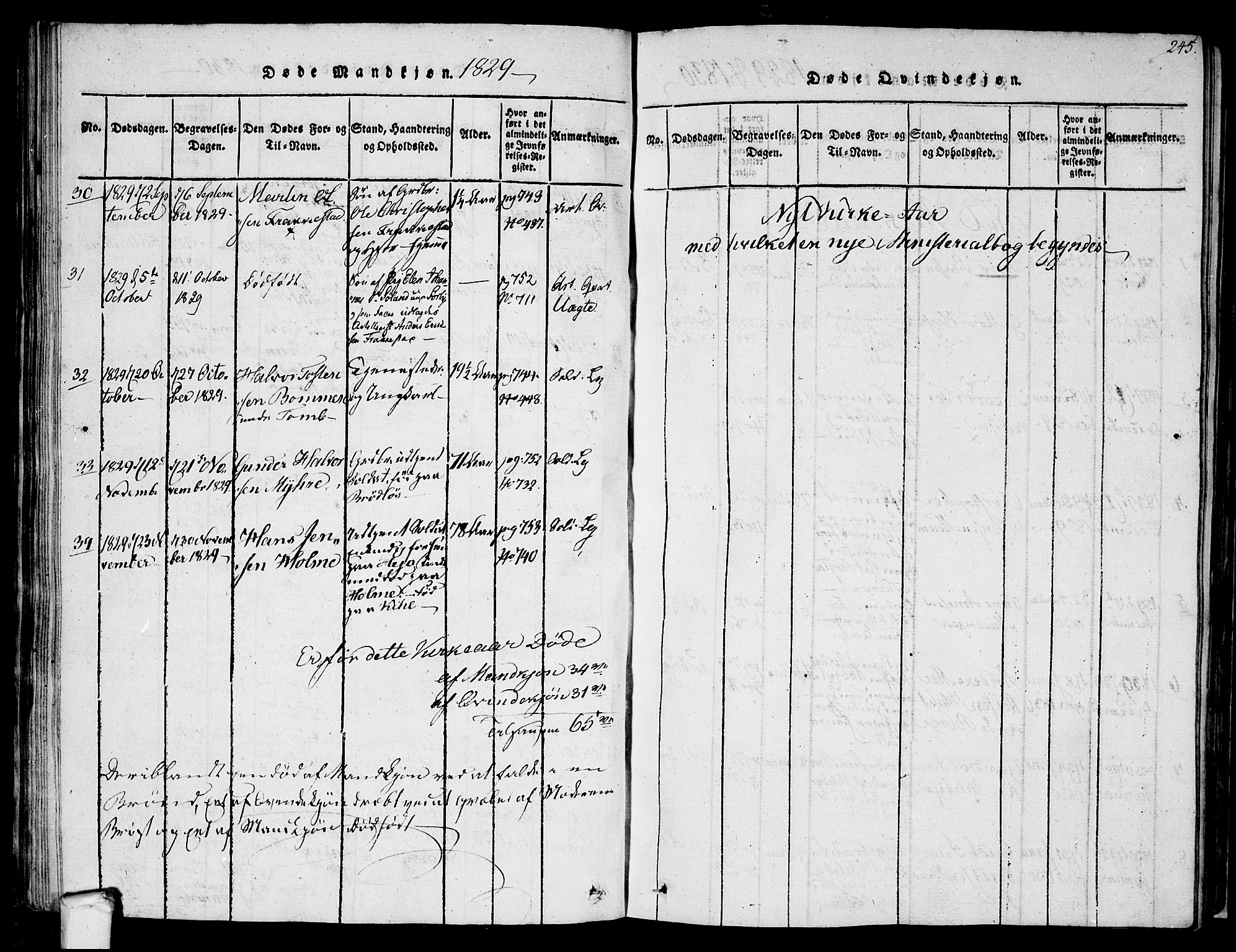 Råde prestekontor kirkebøker, AV/SAO-A-2009/F/Fa/L0004: Parish register (official) no. 4, 1814-1830, p. 244-245