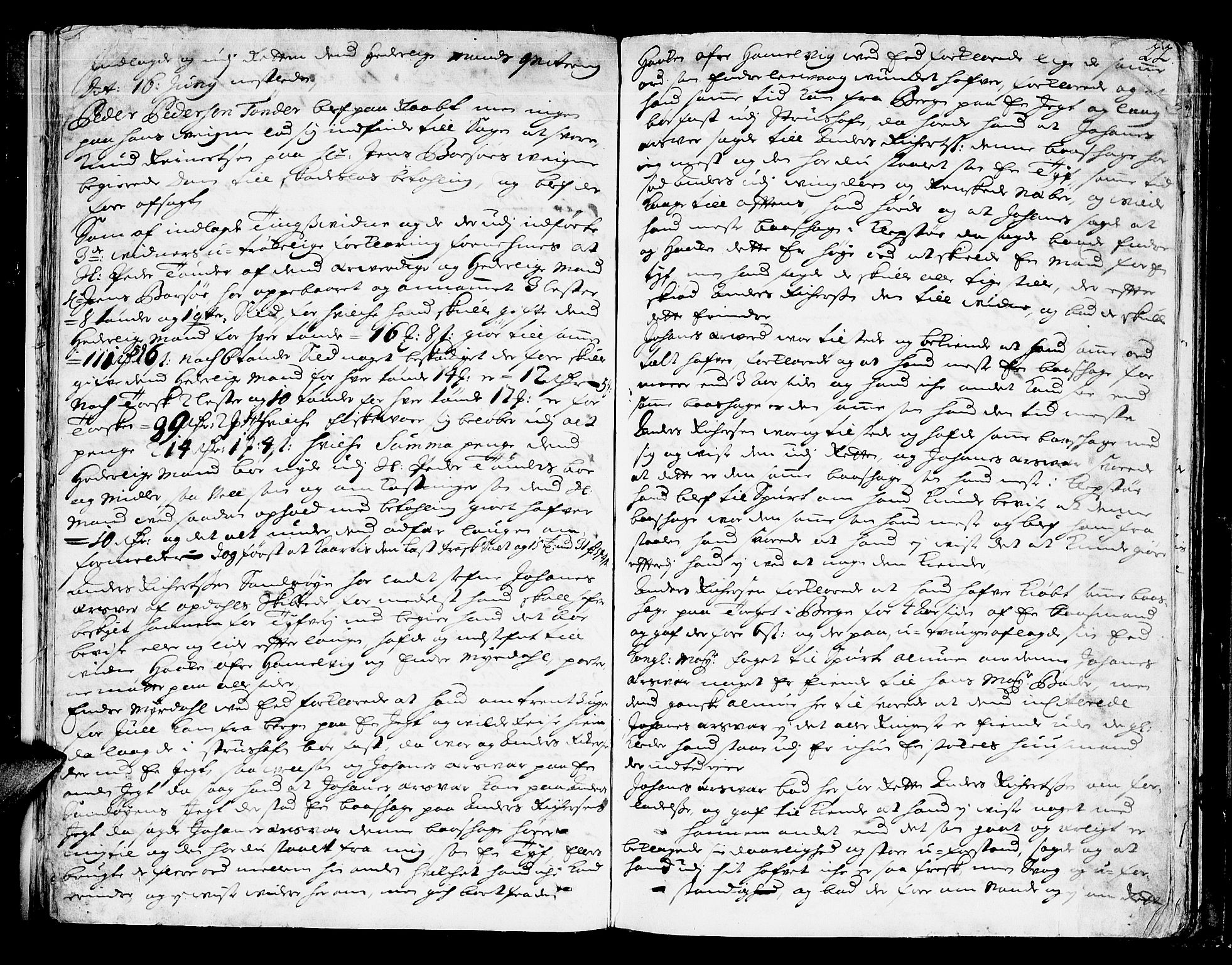 Sunnhordland sorenskrivar, AV/SAB-A-2401/1/F/Faa/L0024: Tingbøker, 1700, p. 21b-22a