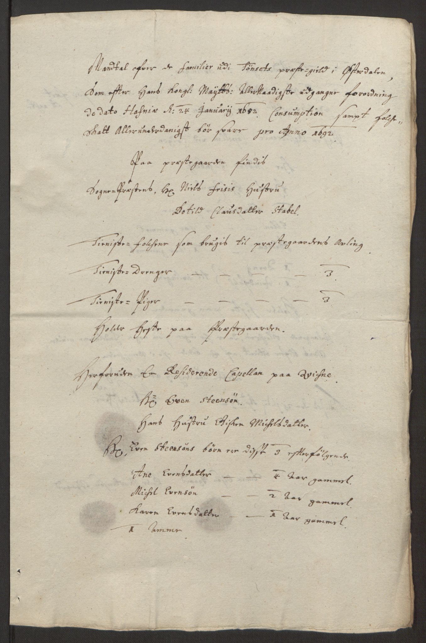Rentekammeret inntil 1814, Reviderte regnskaper, Fogderegnskap, RA/EA-4092/R13/L0830: Fogderegnskap Solør, Odal og Østerdal, 1692, p. 266