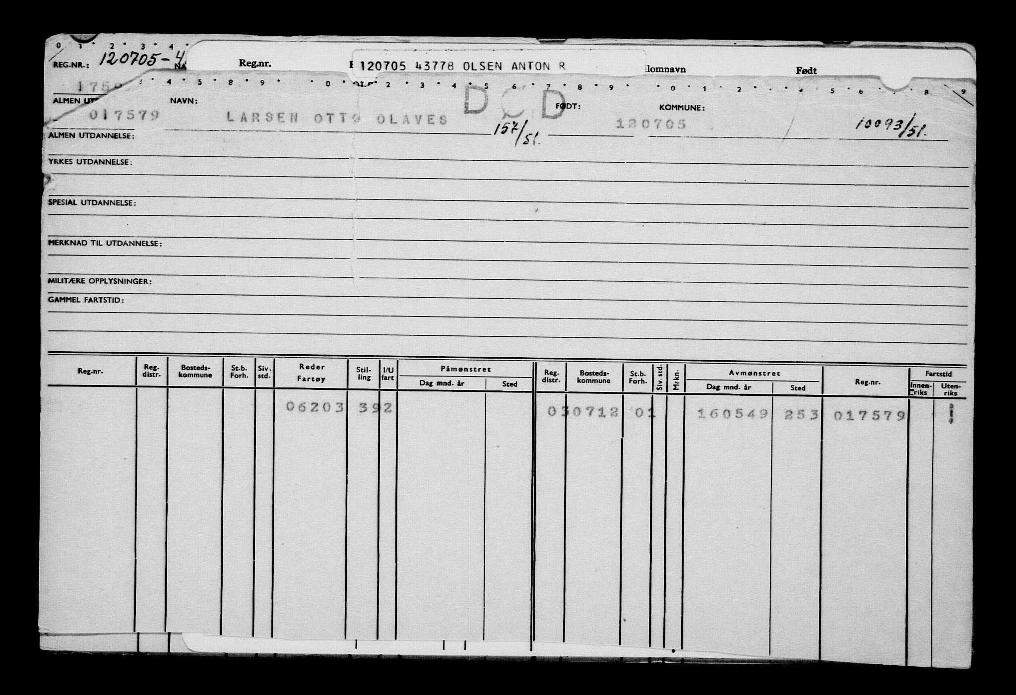 Direktoratet for sjømenn, AV/RA-S-3545/G/Gb/L0060: Hovedkort, 1905, p. 131