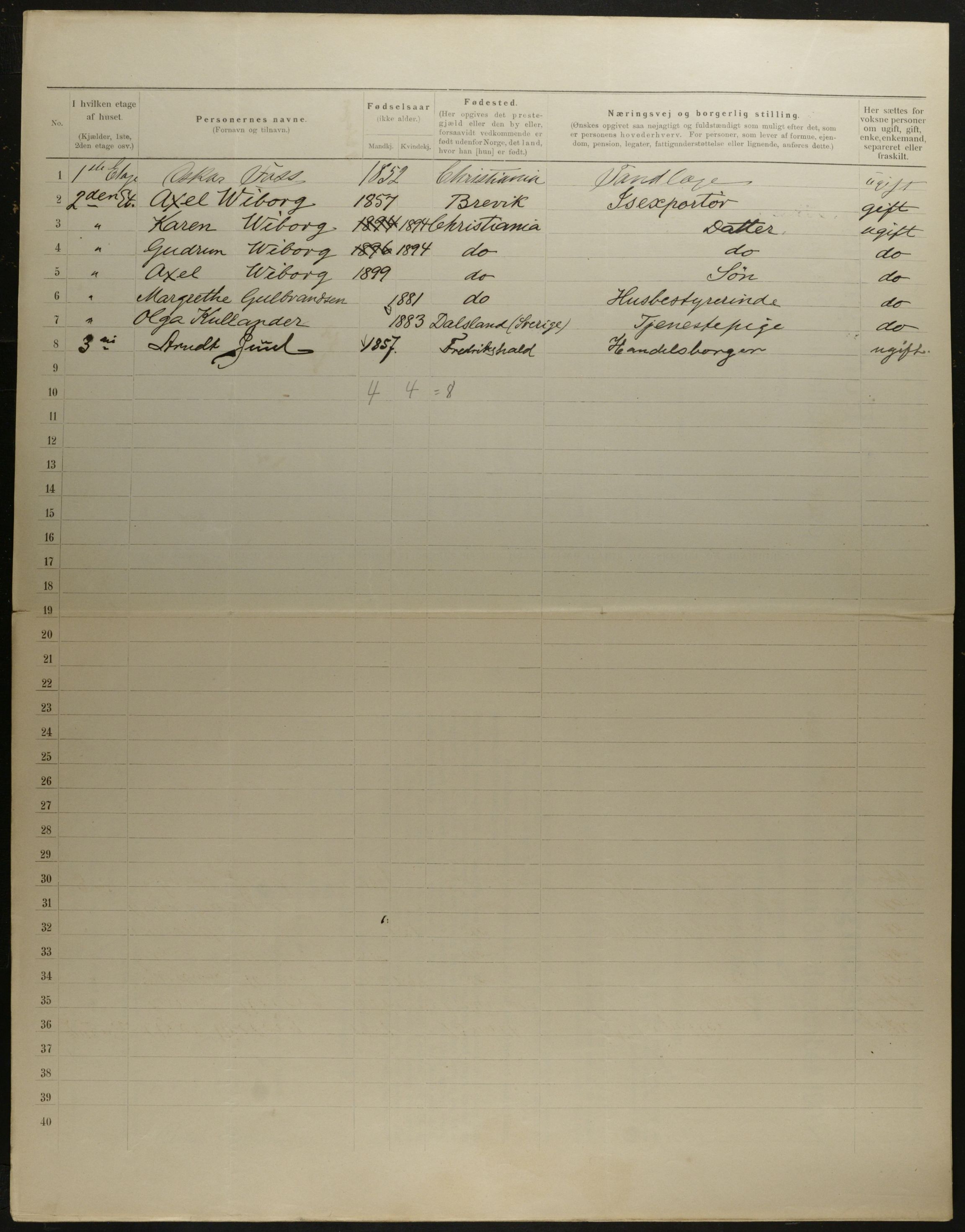 OBA, Municipal Census 1901 for Kristiania, 1901, p. 10242