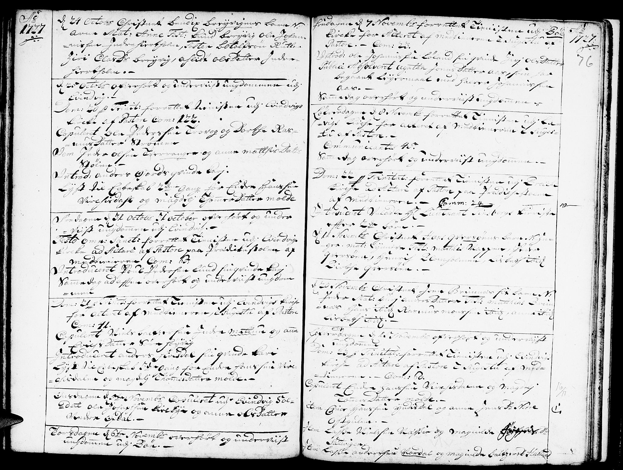 Gulen sokneprestembete, AV/SAB-A-80201/H/Haa/Haaa/L0008: Parish register (official) no. A 8, 1723-1728, p. 76