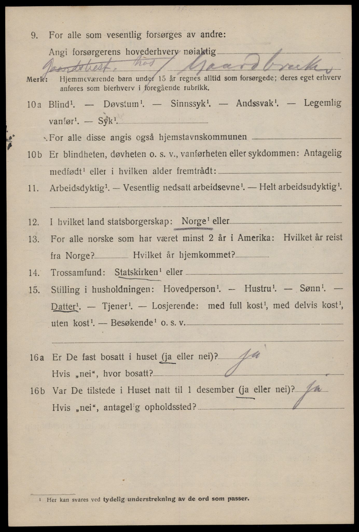 SAT, 1920 census for Trondheim, 1920, p. 33087