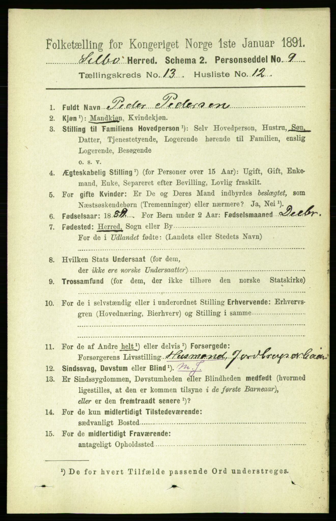 RA, 1891 census for 1664 Selbu, 1891, p. 4683