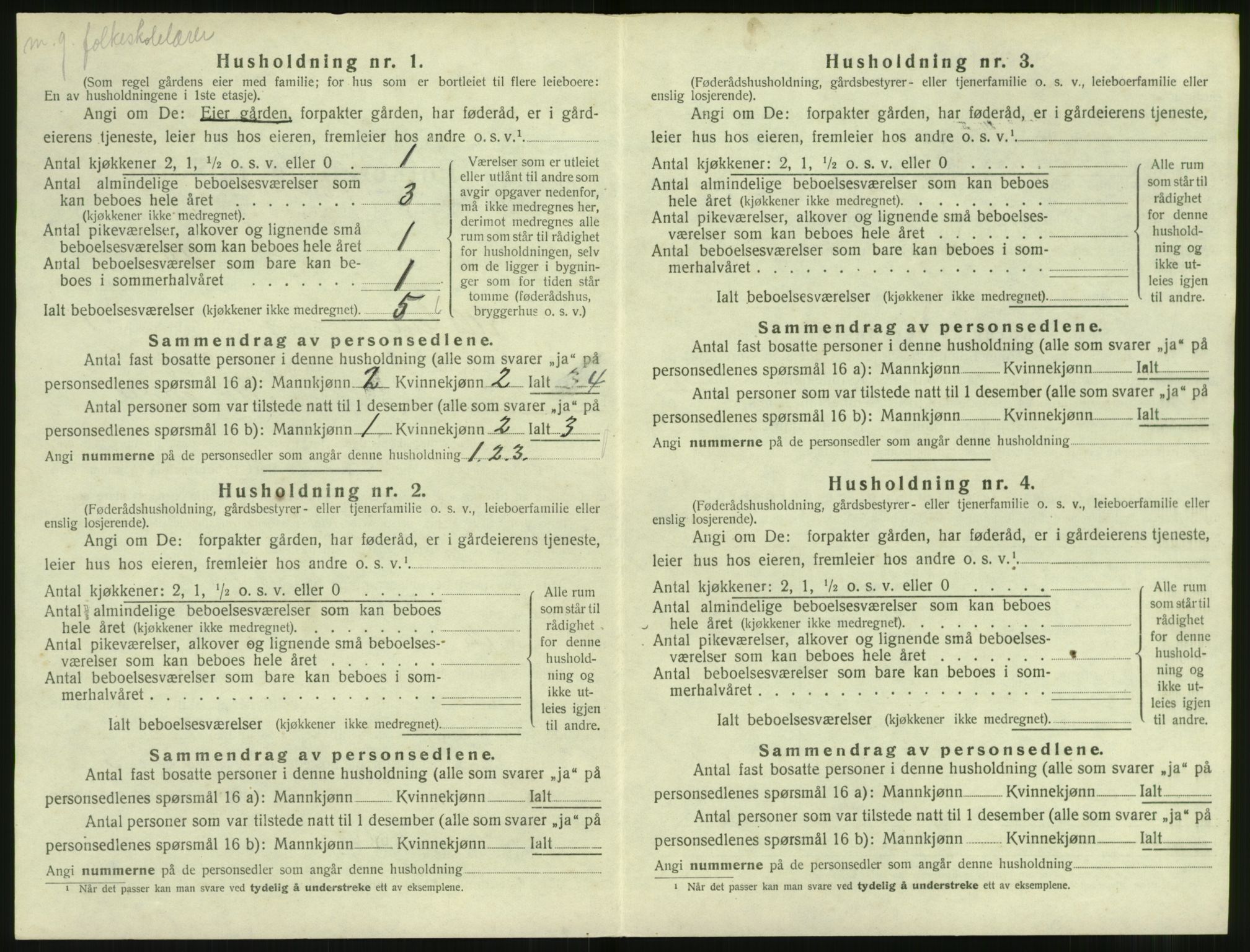 SAT, 1920 census for Ulstein, 1920, p. 87