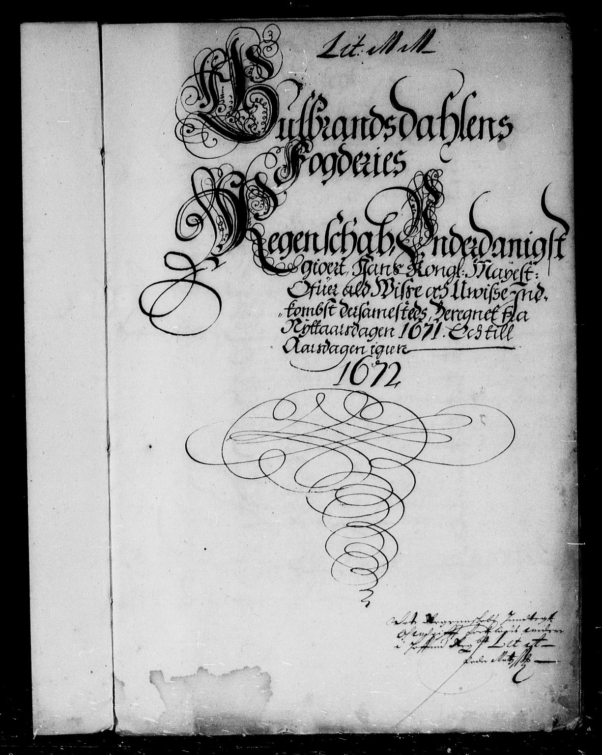 Rentekammeret inntil 1814, Reviderte regnskaper, Stiftamtstueregnskaper, Landkommissariatet på Akershus og Akershus stiftamt, AV/RA-EA-5869/R/Rb/L0077: Akershus stiftamt, 1671