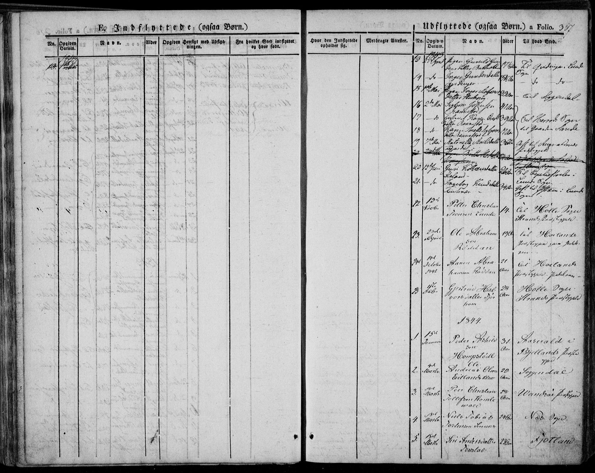 Bakke sokneprestkontor, AV/SAK-1111-0002/F/Fa/Faa/L0004: Parish register (official) no. A 4, 1834-1846, p. 357