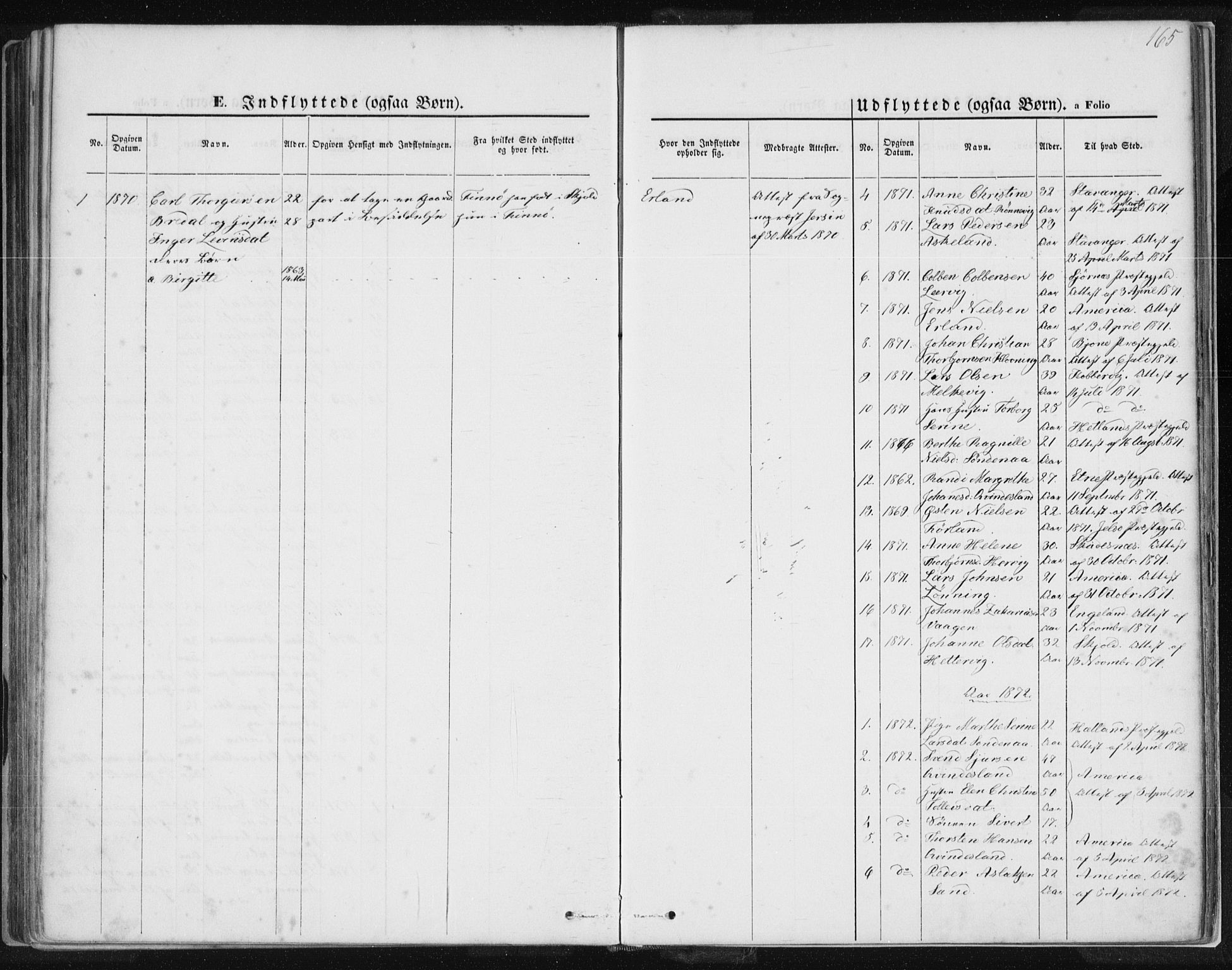 Tysvær sokneprestkontor, AV/SAST-A -101864/H/Ha/Haa/L0005: Parish register (official) no. A 5, 1865-1878, p. 165