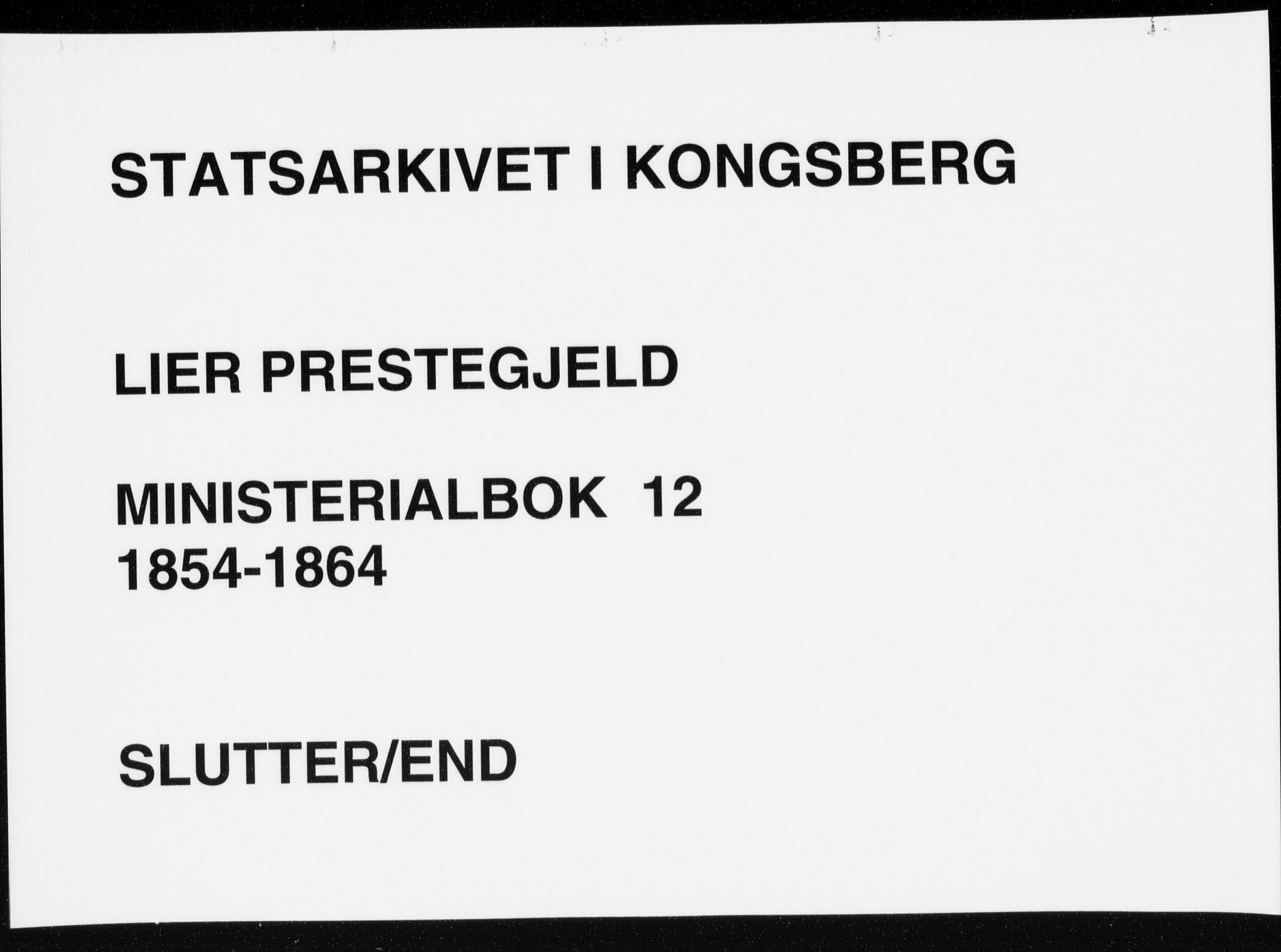 Lier kirkebøker, AV/SAKO-A-230/F/Fa/L0012: Parish register (official) no. I 12, 1854-1864