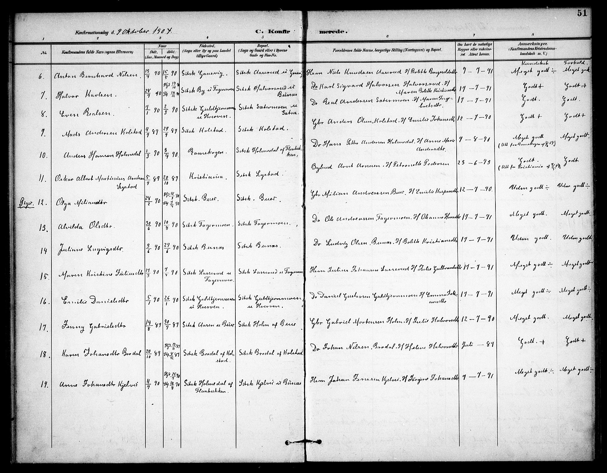 Høland prestekontor Kirkebøker, AV/SAO-A-10346a/F/Fc/L0003: Parish register (official) no. III 3, 1897-1911, p. 51