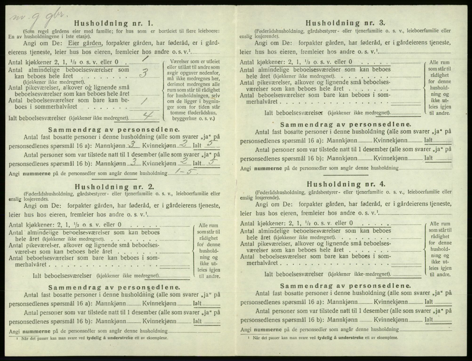 SAB, 1920 census for Os, 1920, p. 1082