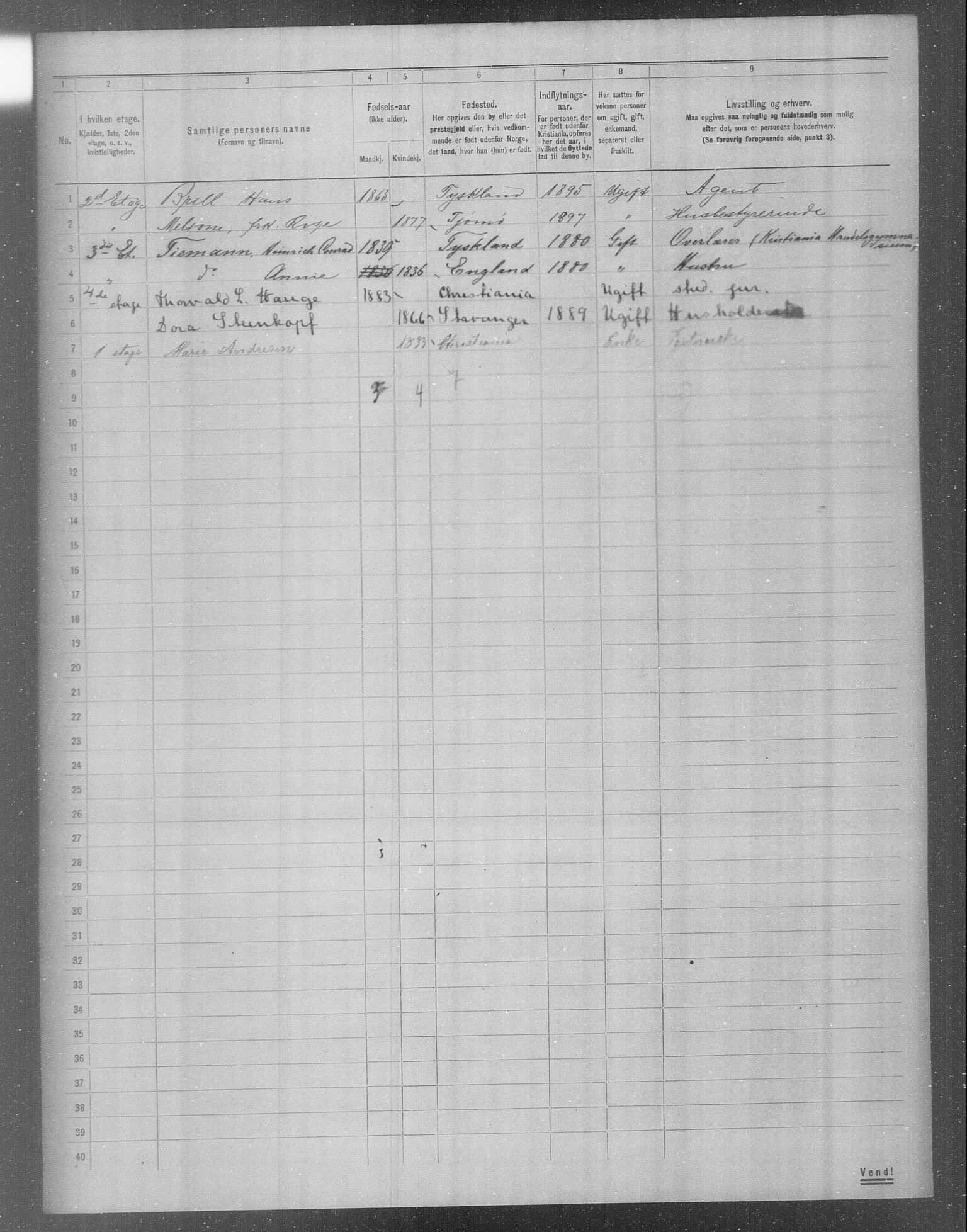 OBA, Municipal Census 1904 for Kristiania, 1904, p. 16027