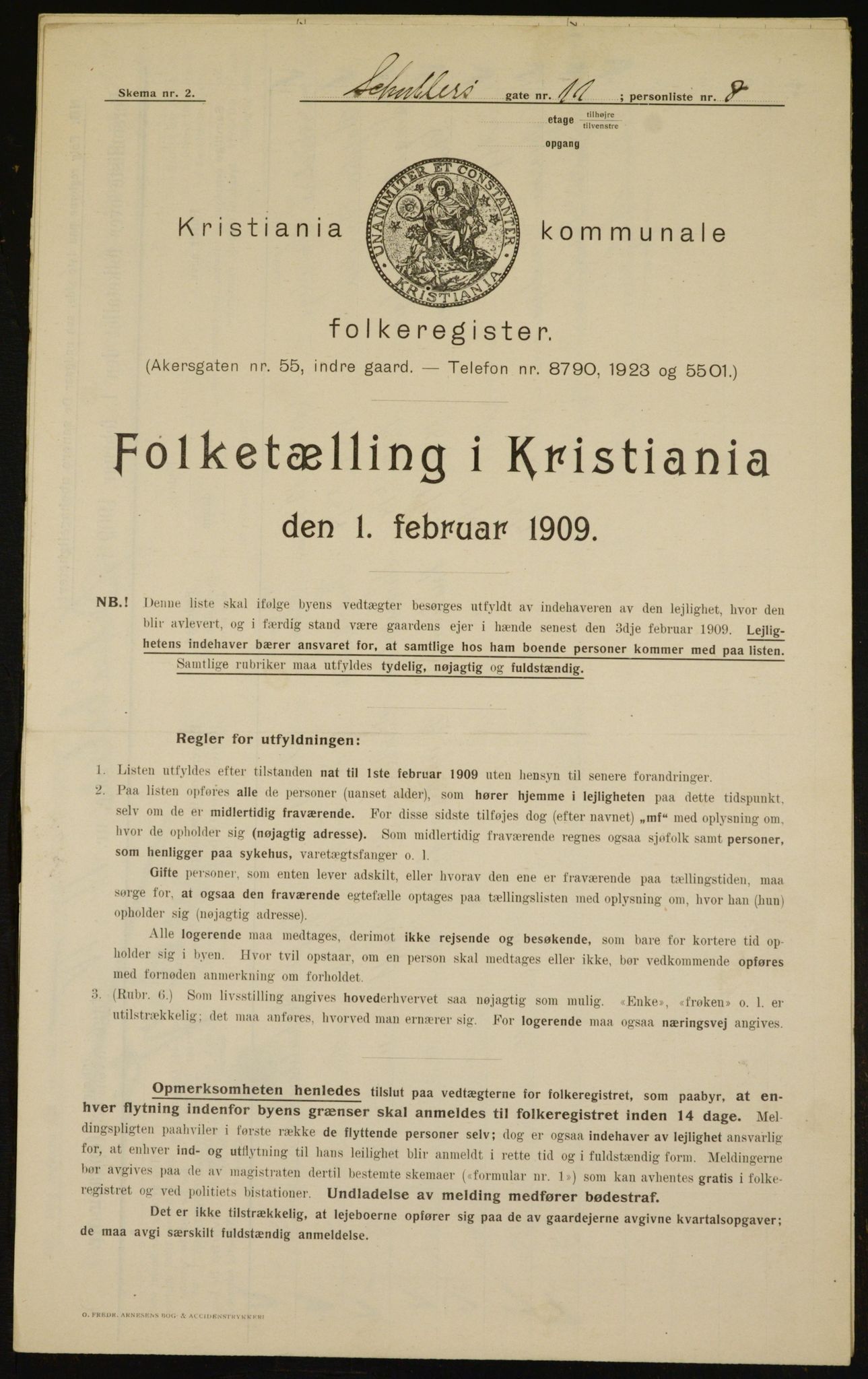 OBA, Municipal Census 1909 for Kristiania, 1909, p. 84362