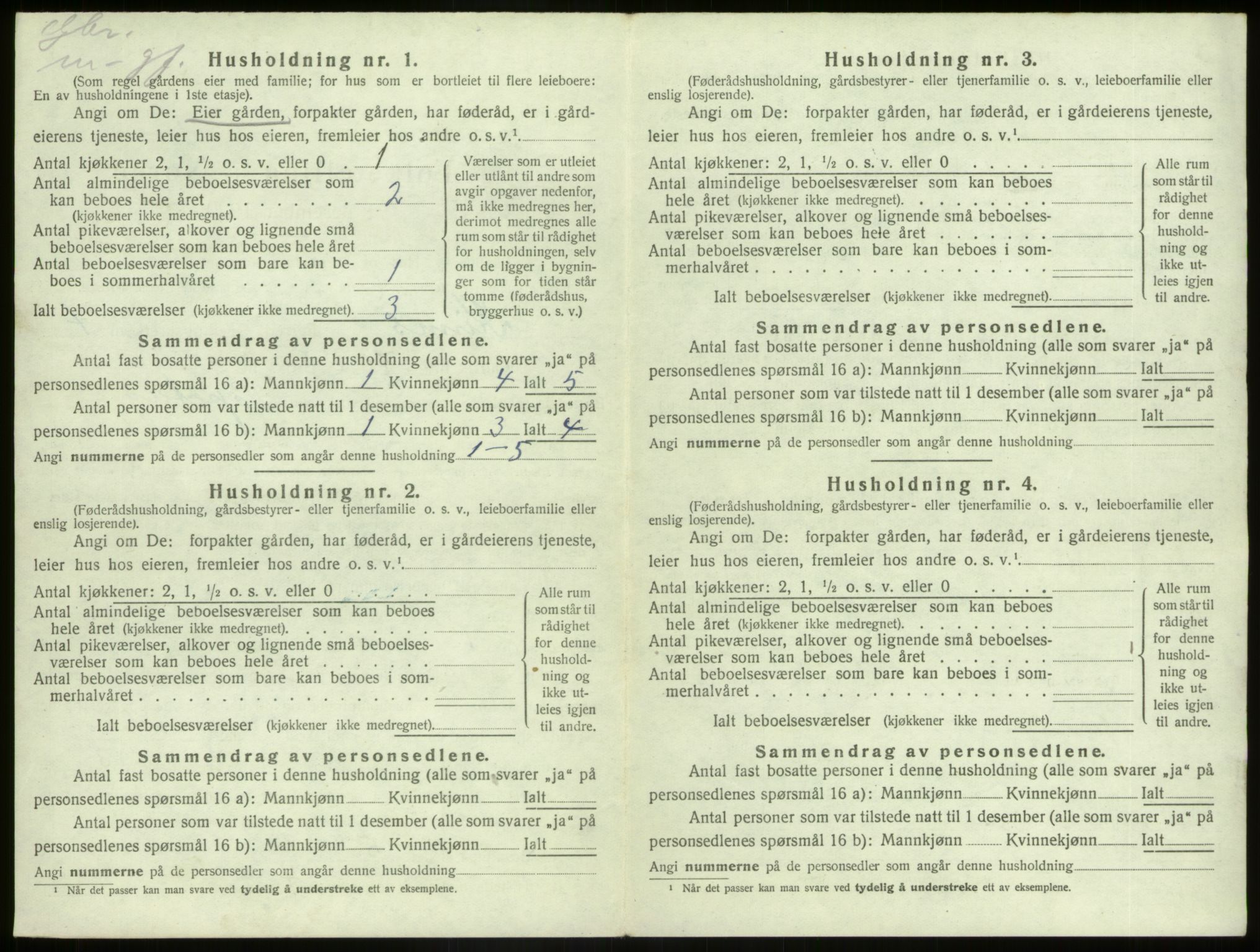 SAB, 1920 census for Kinn, 1920, p. 1247